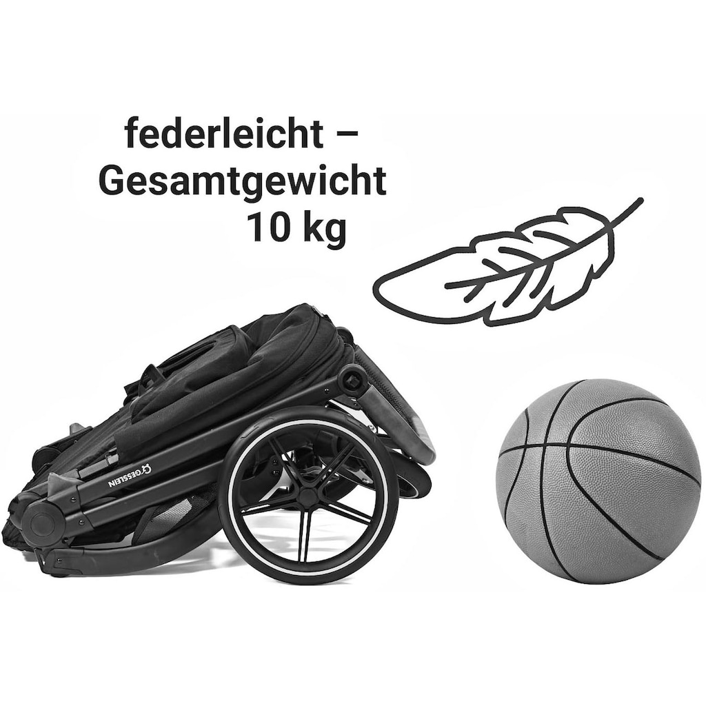 Gesslein Kombi-Kinderwagen »FX4 Soft+ mit Aufsatz Swing schwarz, sand«