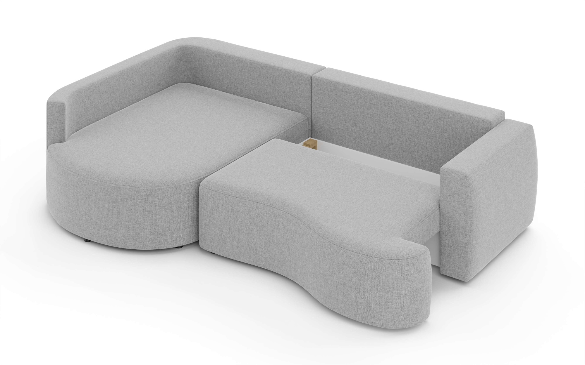 INOSIGN Ecksofa »Kahekili, Schlafsofa mit Bettkasten, Maße B/T/H: 255/181/90/ cm«, L-Form mit Wellenunterfederung, 7 Rückenkissen und 2 Zierkissen