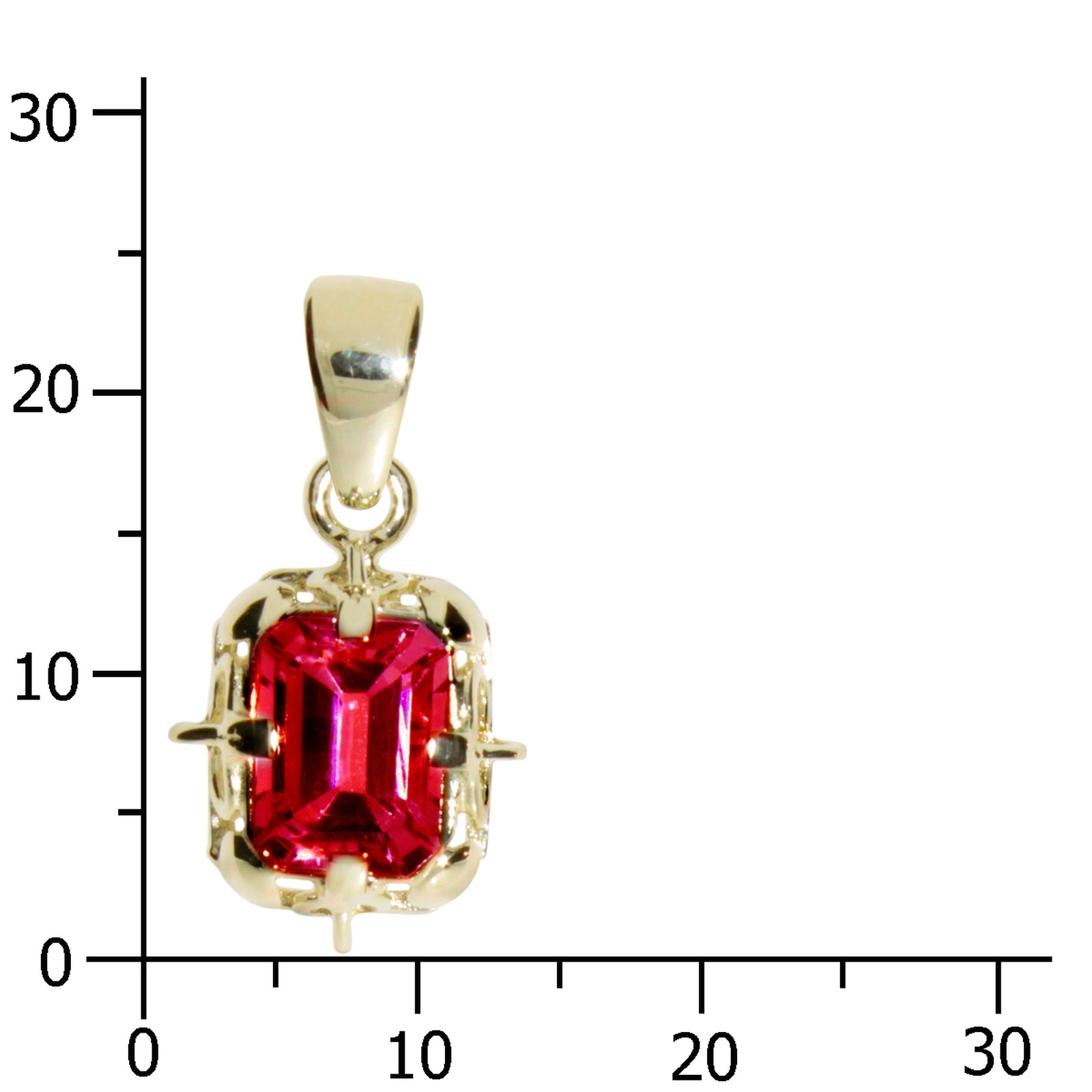 OSTSEE-SCHMUCK Kettenanhänger »- Annerose 8x6 mm - Gold 333/000 - sy. Rubin«