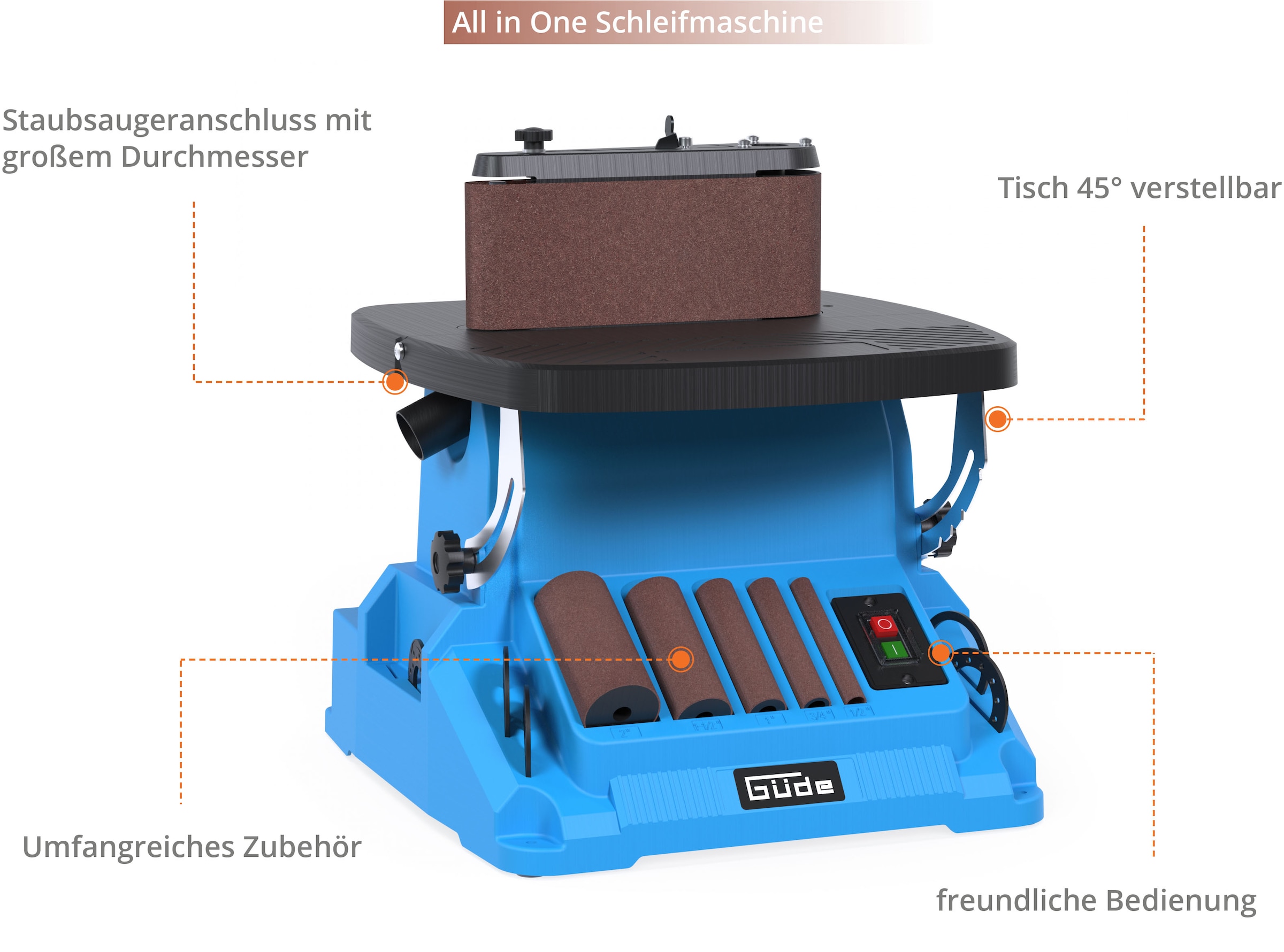 Güde Bandschleifer »Spindel-Bandschleifmaschine »GSBSM 500««