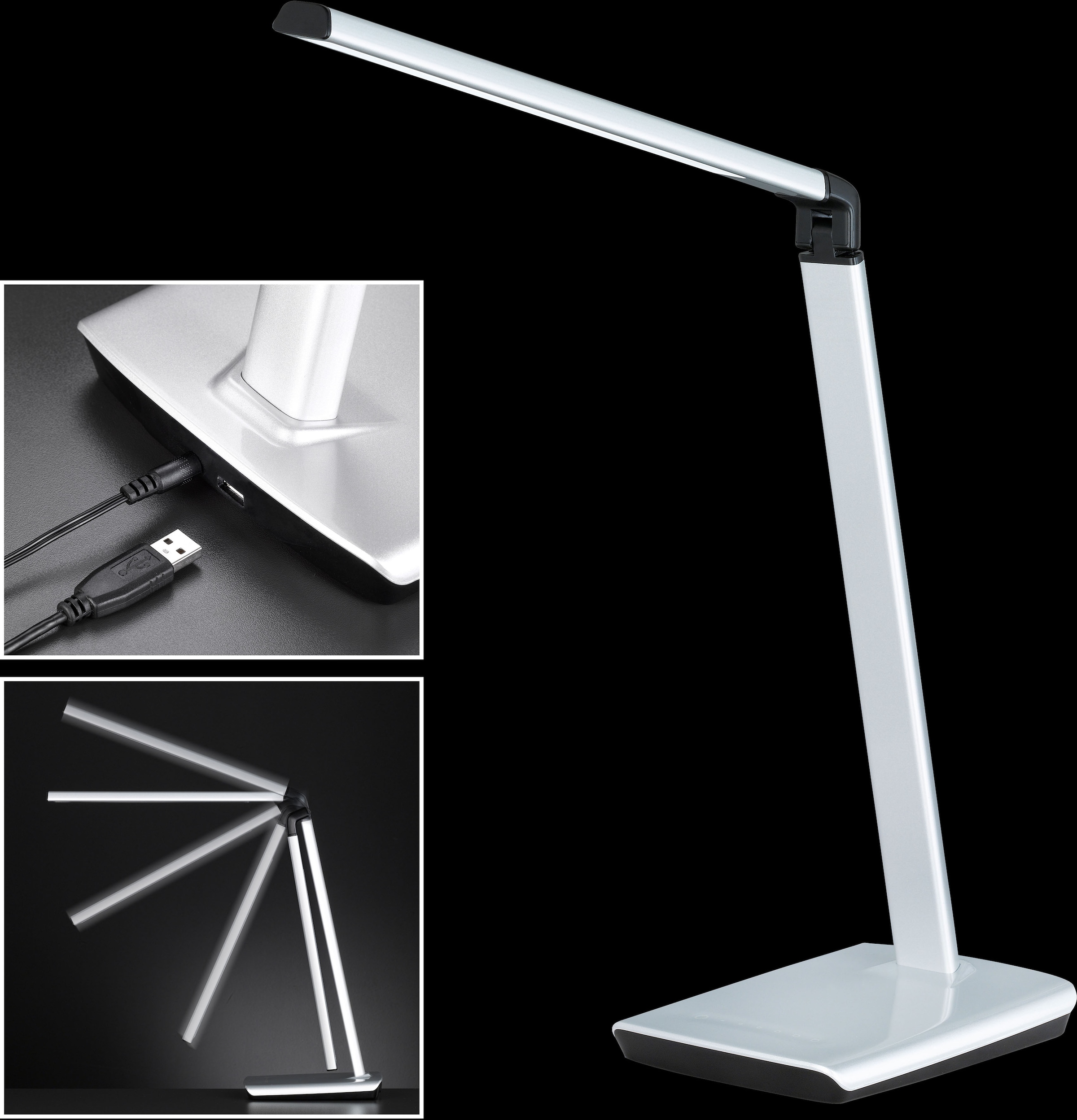 FISCHER & HONSEL LED Schreibtischlampe »Bright«, 1 flammig, Leuchtmittel LED-Modul | LED fest integriert