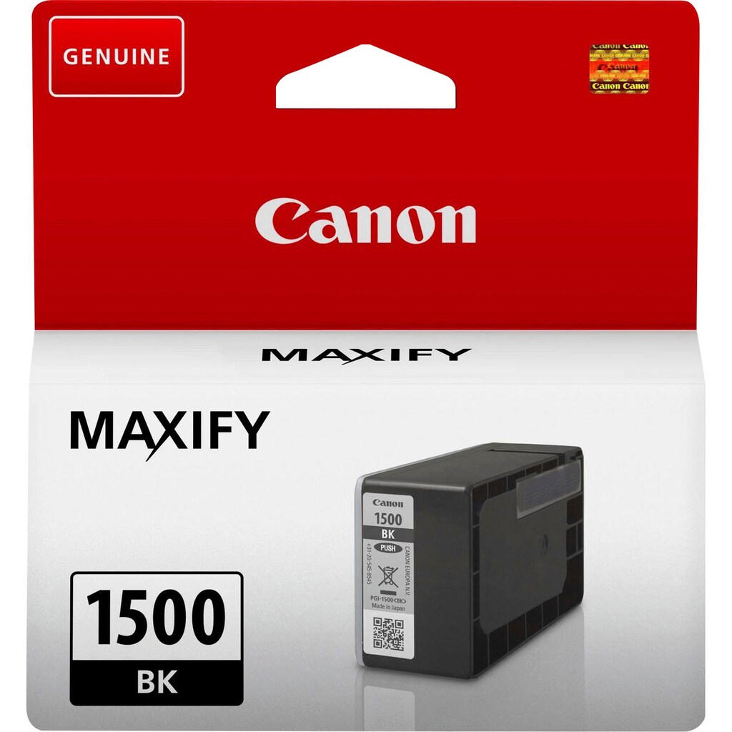 Canon Tintenpatrone »PGI-1500BK«, (1 St.), original Druckerpatrone 1500 schwarz