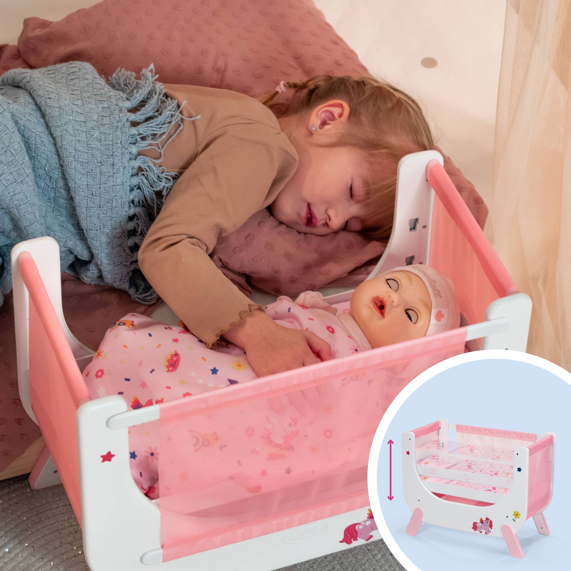 Baby Born Puppenbett »Beistellbett Einhorn«