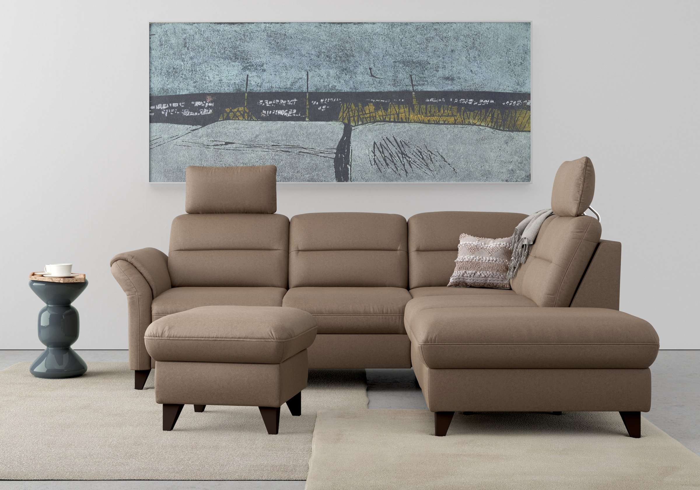 sit&more Stauraumhocker »Mellum«, mit Stauraum und wengefarbenen Holzfüßen