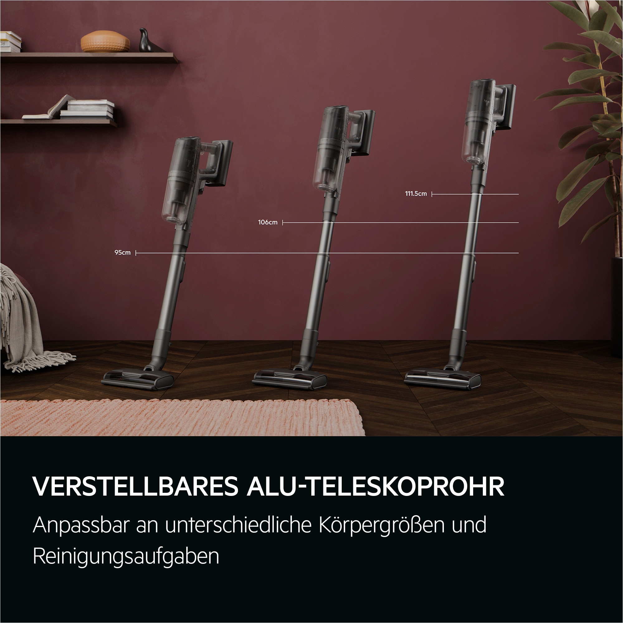AEG Akku-Hand-und Stielstaubsauger »ULTIMATE 8000 (AP82A25SHX), beutellos, mit Absaugstation«, Unterbrechungsfreie Reinigung mit zusätzlichem Wechsel-Akku, Automodus