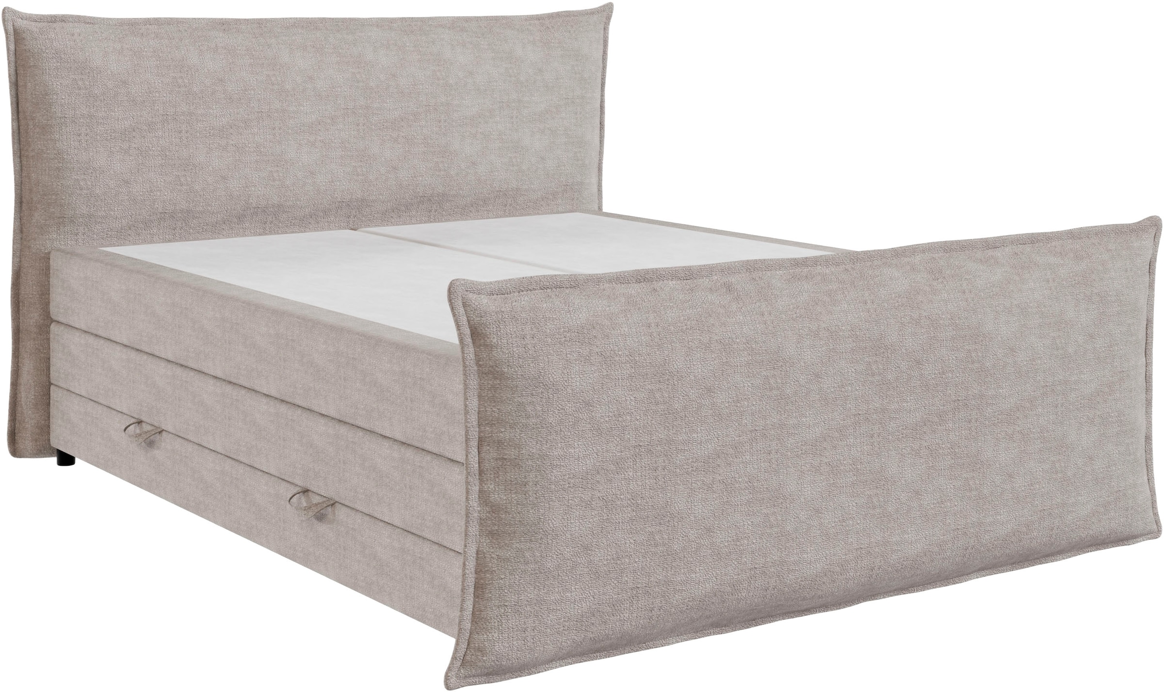 FORTE Boxspringbett »Harmonie inkl. Bettkasten und Topper, Kopf- und Fußteil in Kissenoptik« in den Breiten 140cm, 160cm und 180cm erhältlich
