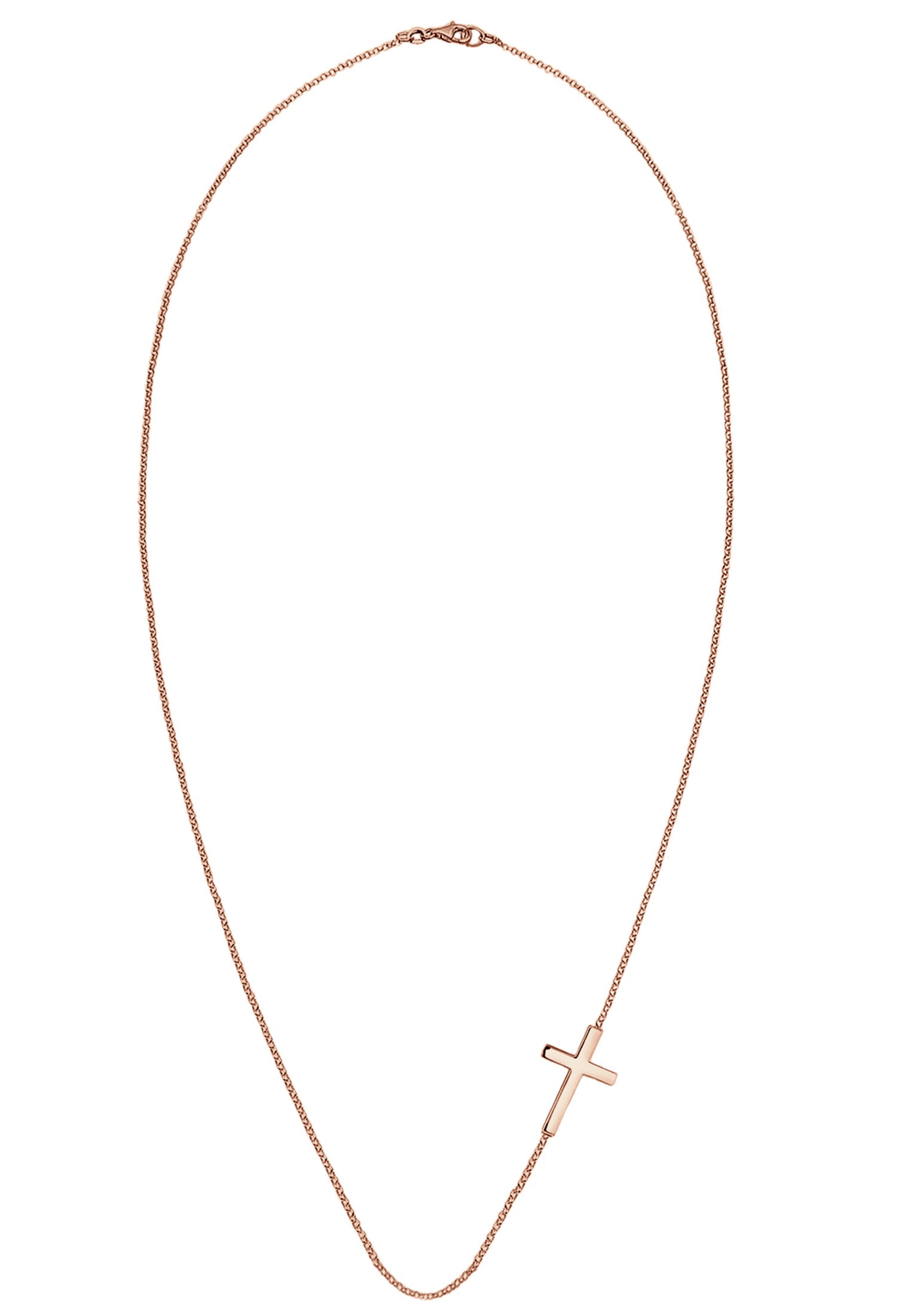 Elli Kette mit Anhänger »Halskette mit Kreuz Schlicht 925 Sterling Silber«