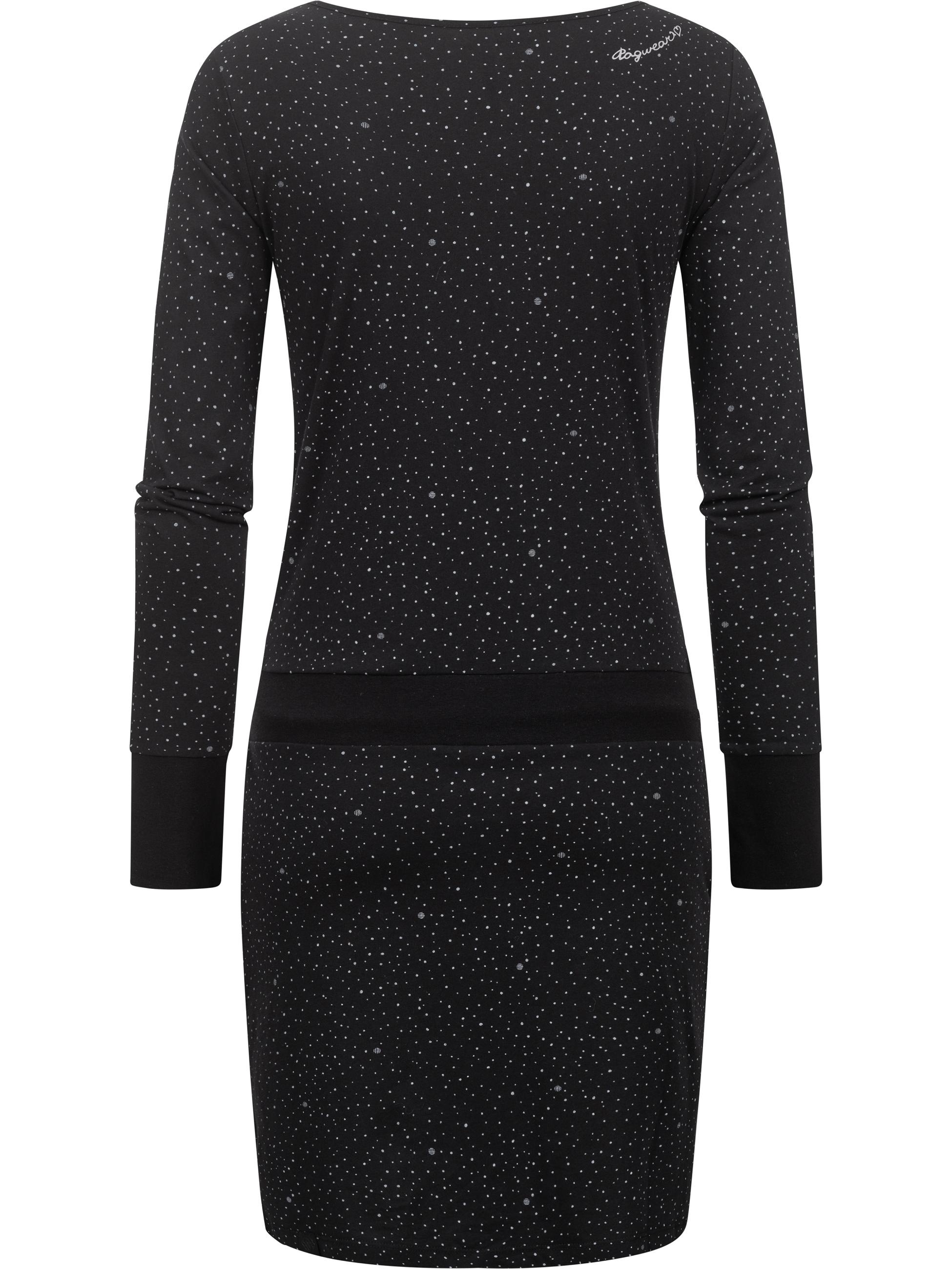 Ragwear Druckkleid »Druckkleid Penelope Print Intl.«, Langärmliges Baumwoll Kleid mit Print