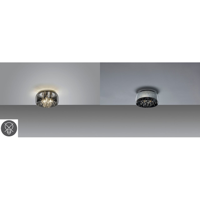 TRIO Leuchten Deckenleuchte »Crystel«, 3 flammig-flammig, Elegante  Deckenlampe mit Glasschirm Ø 34cm, exkl 3xE14 Leuchtmittel bestellen bei  OTTO