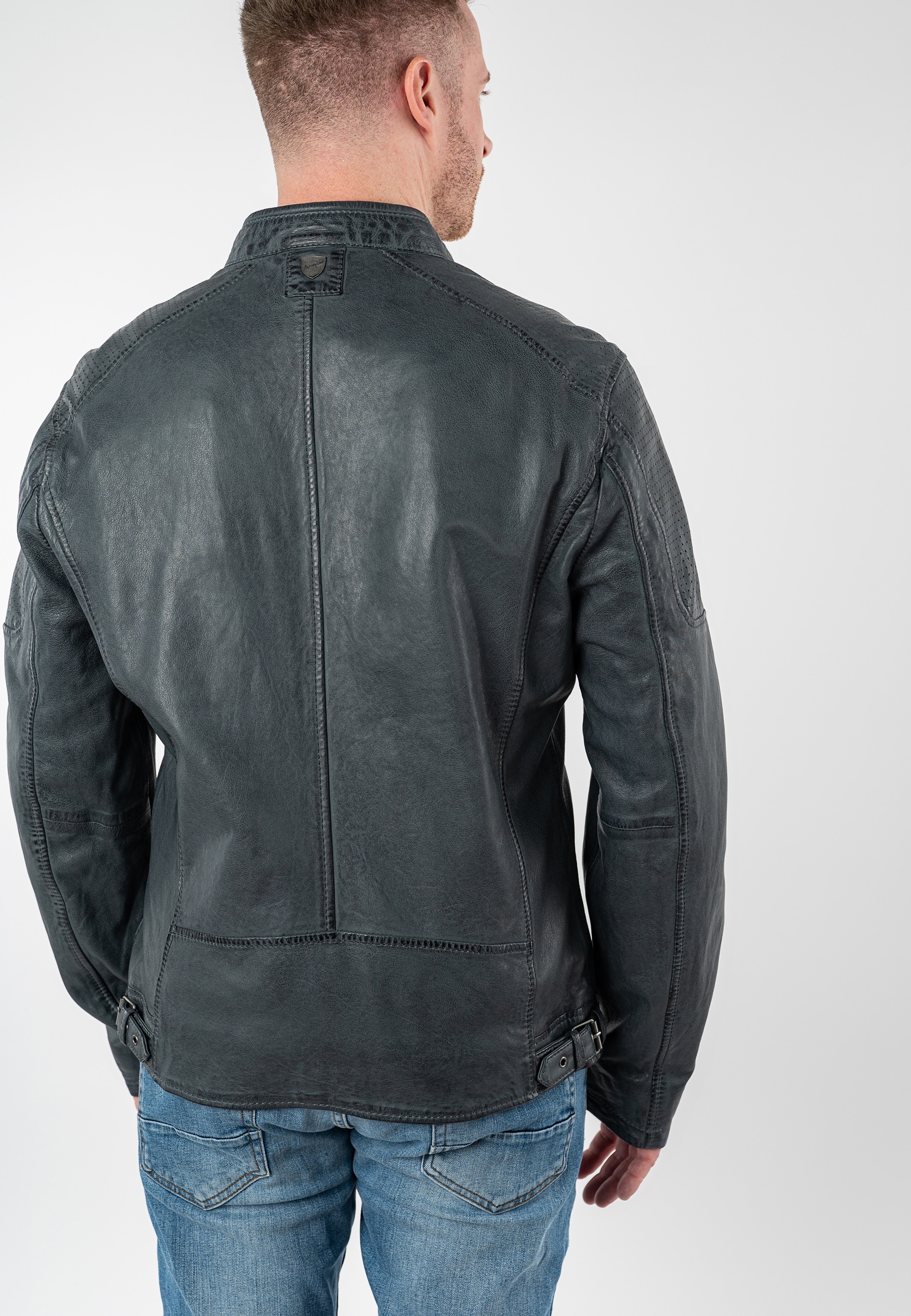 Mauritius Lederjacke »MMBroum« mit Bikerkragen