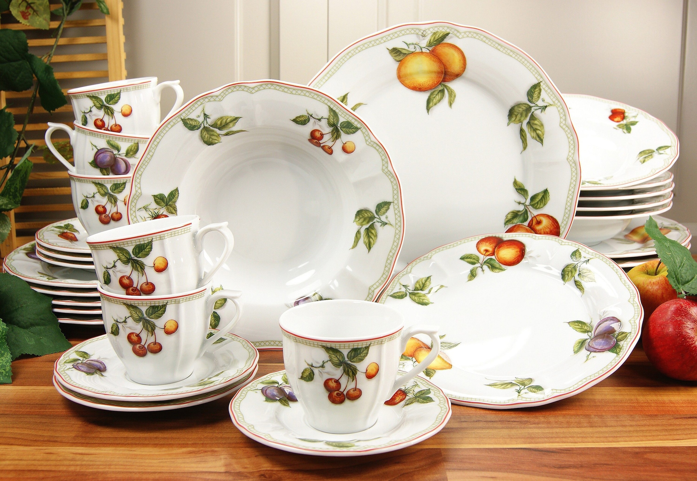 CreaTable Kombiservice »Geschirr-Set Flora Personen), tlg., OTTO Personen 30 Service, für Shop und Tafelservice Kaffeeservice (Set, Orchard«, im im 6 6 Teile, für Online 30 Set