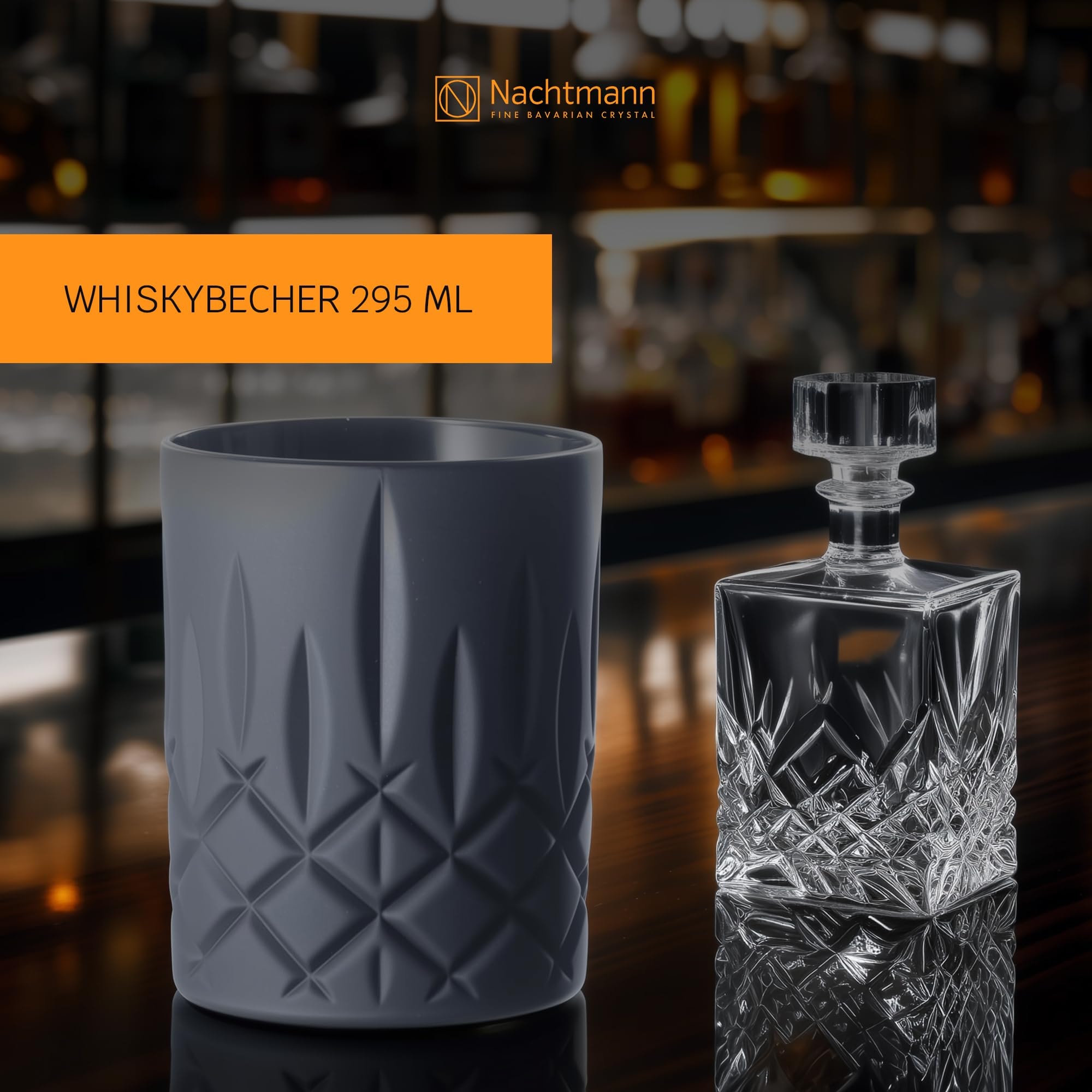 Nachtmann Whiskyglas »Whiskygläser Noblesse Black Edition 295 ml 2er Set schwarz«