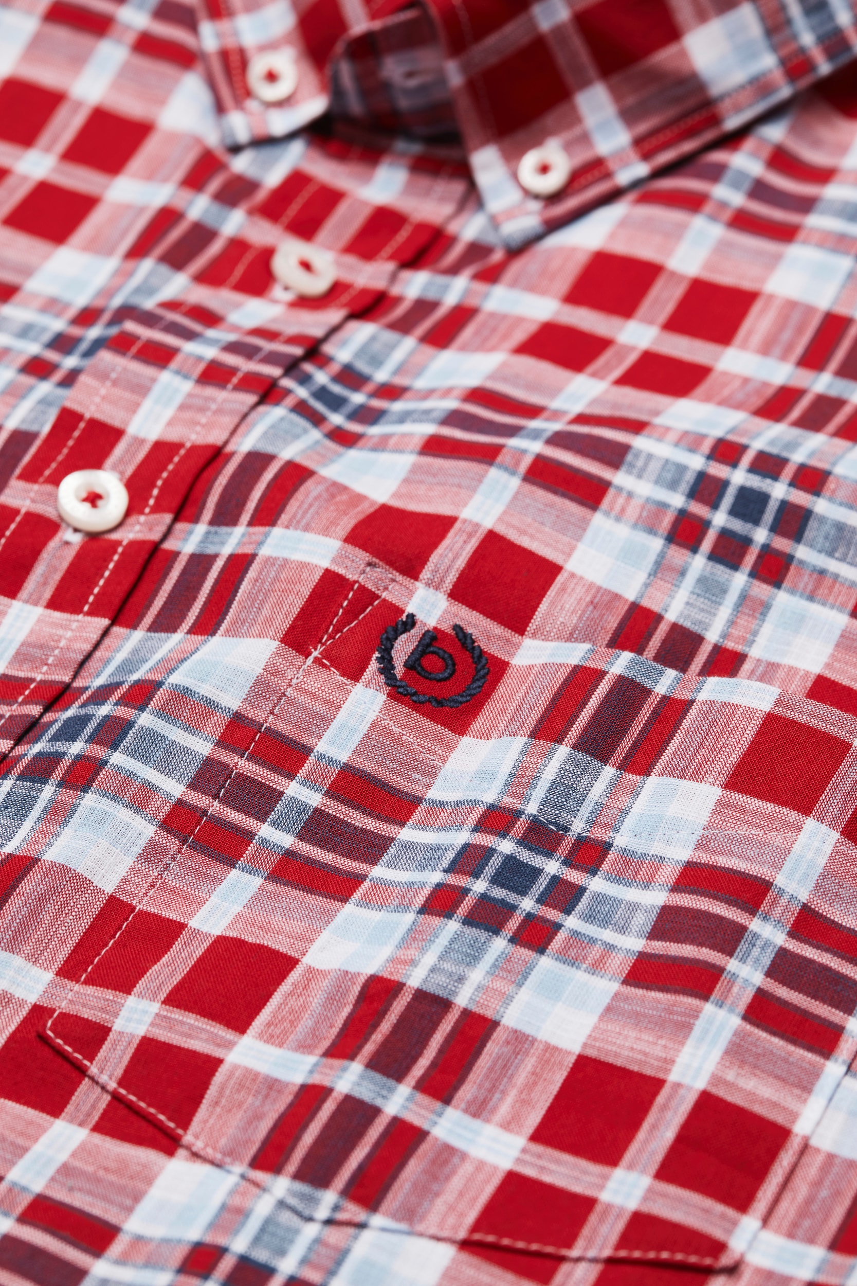 bugatti Kurzarmhemd, mit Button-Down-Kragen