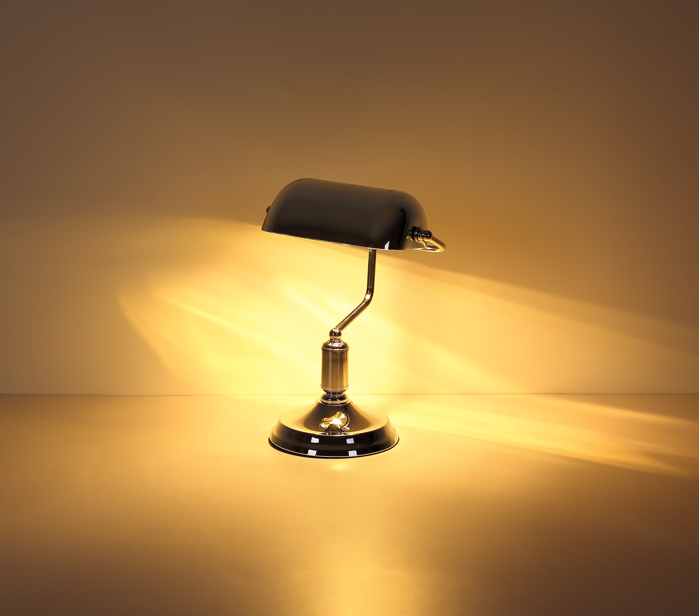 OTTO home Tischleuchte »Ellvi« E27 1 Stk. Wippschalter am Kabel, Bankerlampe,  Vintage