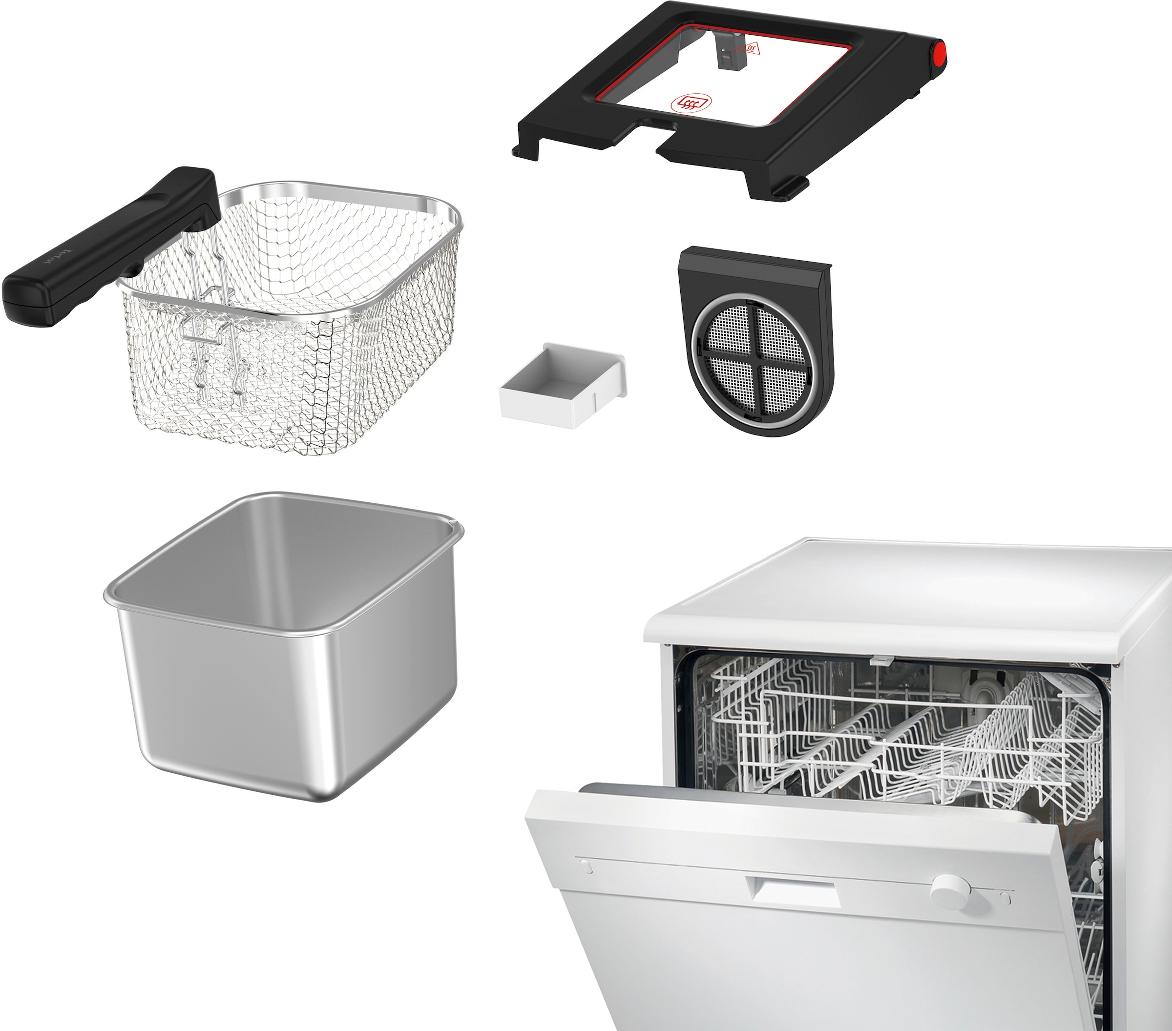 Tefal Fritteuse »Clear Duo«, 2000 W, Fassungsvermögen 3,5 l, aktives Filtersystem, Thermostat, Timer, FR600D