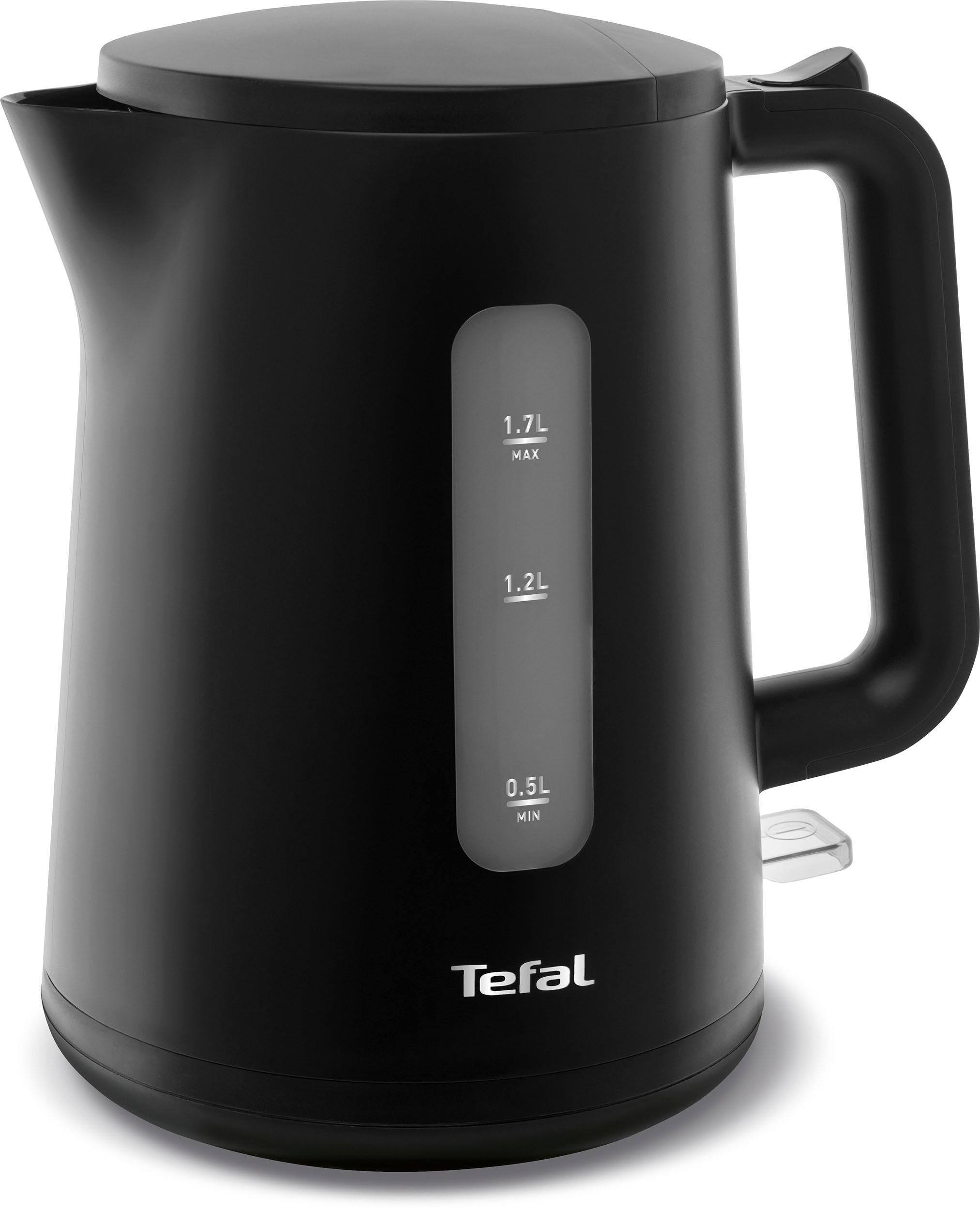 Tefal Wasserkocher »KO2008 Principio Select«, 1,7 l, 2400 W, Automatischer Ein-/Ausschalter, Antikalk-Filter, schwarz Matt