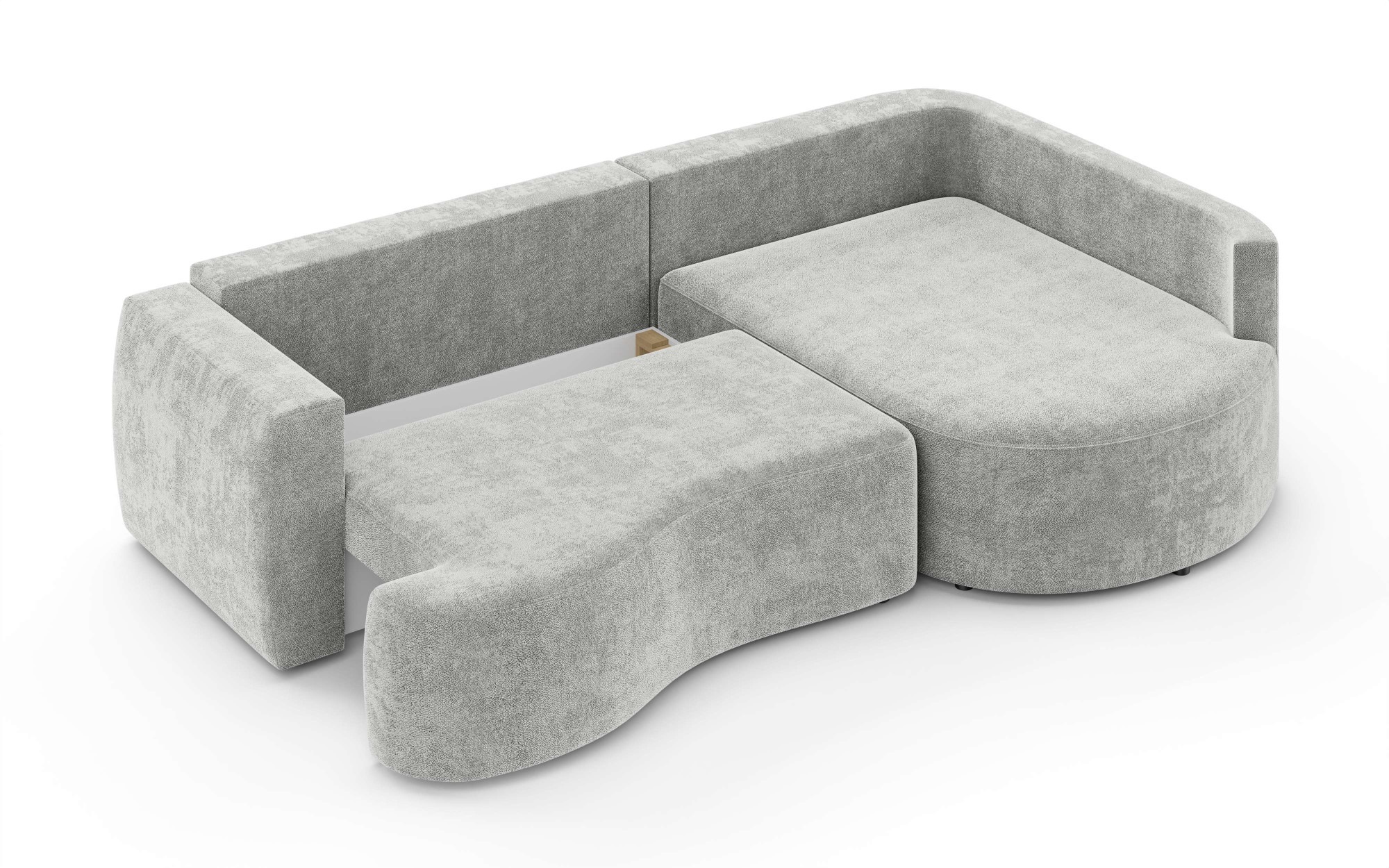 INOSIGN Ecksofa »Kahekili, Schlafsofa mit Bettkasten, Maße B/T/H: 255/181/90/ cm«, L-Form mit Wellenunterfederung, 7 Rückenkissen und 2 Zierkissen
