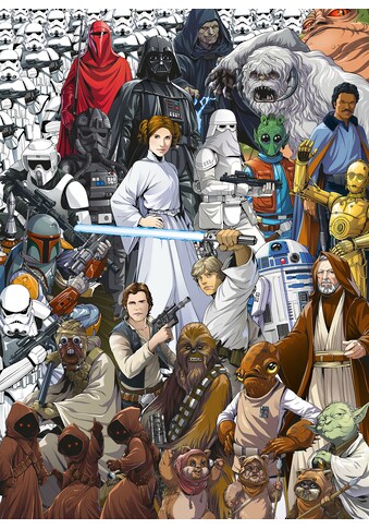 Fototapete »Papier Fototapete - Star Wars Classic Cartoon Collage - 184 x 254 cm«,...
