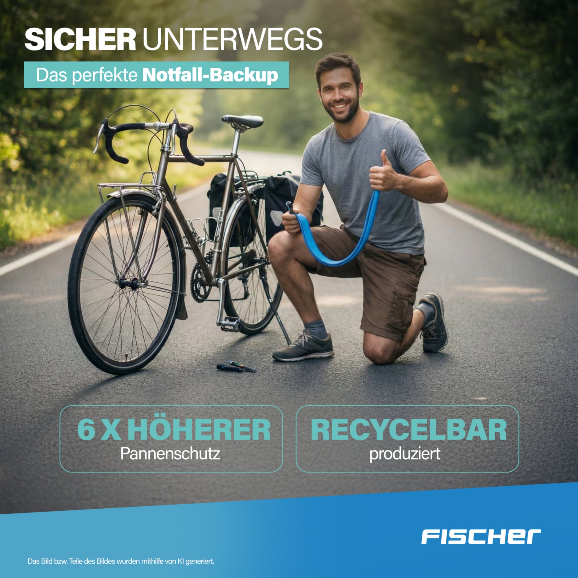 FISCHER Fahrrad Fahrradschlauch »TPU-Schlauch Univ. 28" 35/47-622«
