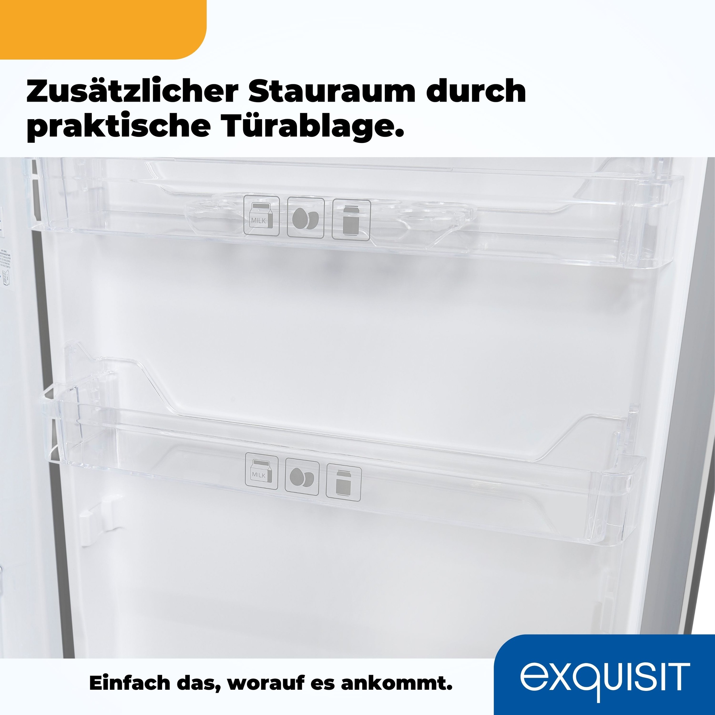 exquisit Kühlschrank »KS16-4-HE-040D inoxlook«, 109 Liter Nutzinhalt, stufenlose Temperaturregelung, 4 Sterne