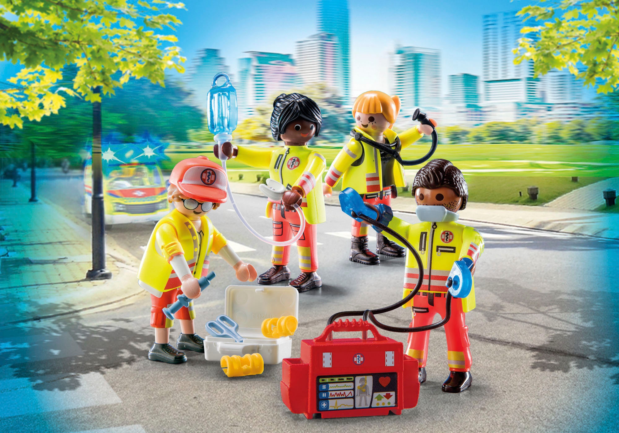 Playmobil® Konstruktions-Spielset »Rettungsteam (71244), My City Life«, Made in Europe