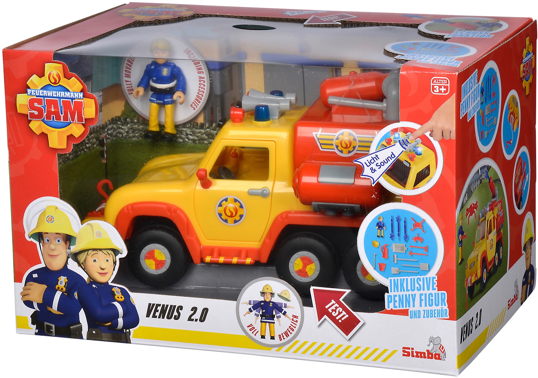 SIMBA Spielzeug-Feuerwehr »Feuerwehrmann Sam, Venus 2.0«, mit