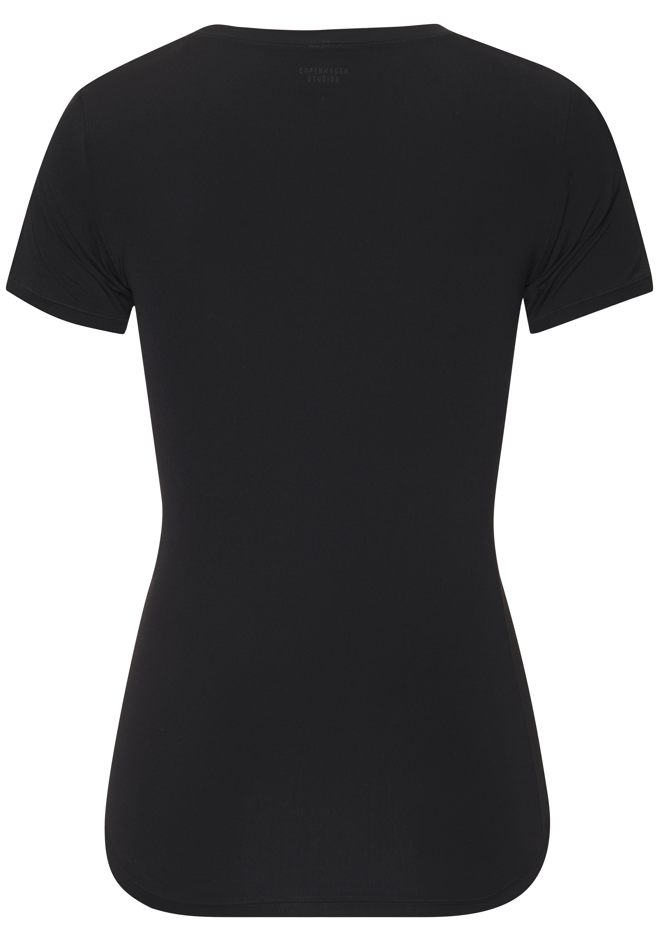 Copenhagen Studios T-Shirt weicher und elastischer Materialmix, unifarbene Optik