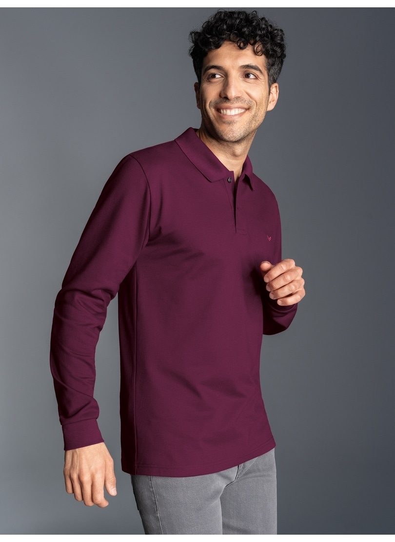 Poloshirt »TRIGEMA Langarm Poloshirt mit Armbündchen«