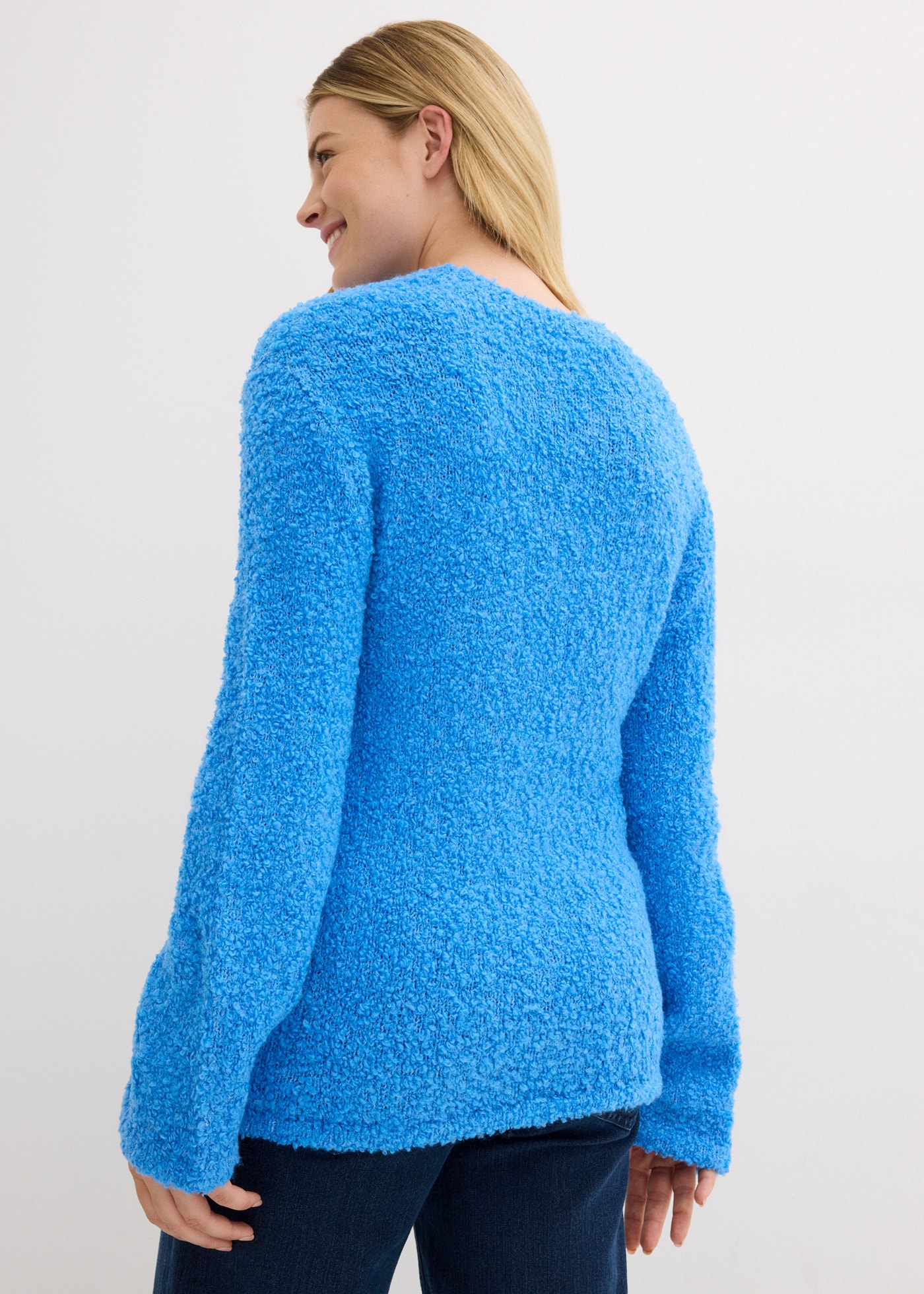 bonprix Strickpullover aus Polyester, Polyacryl und Elasthan, Oversize Passform