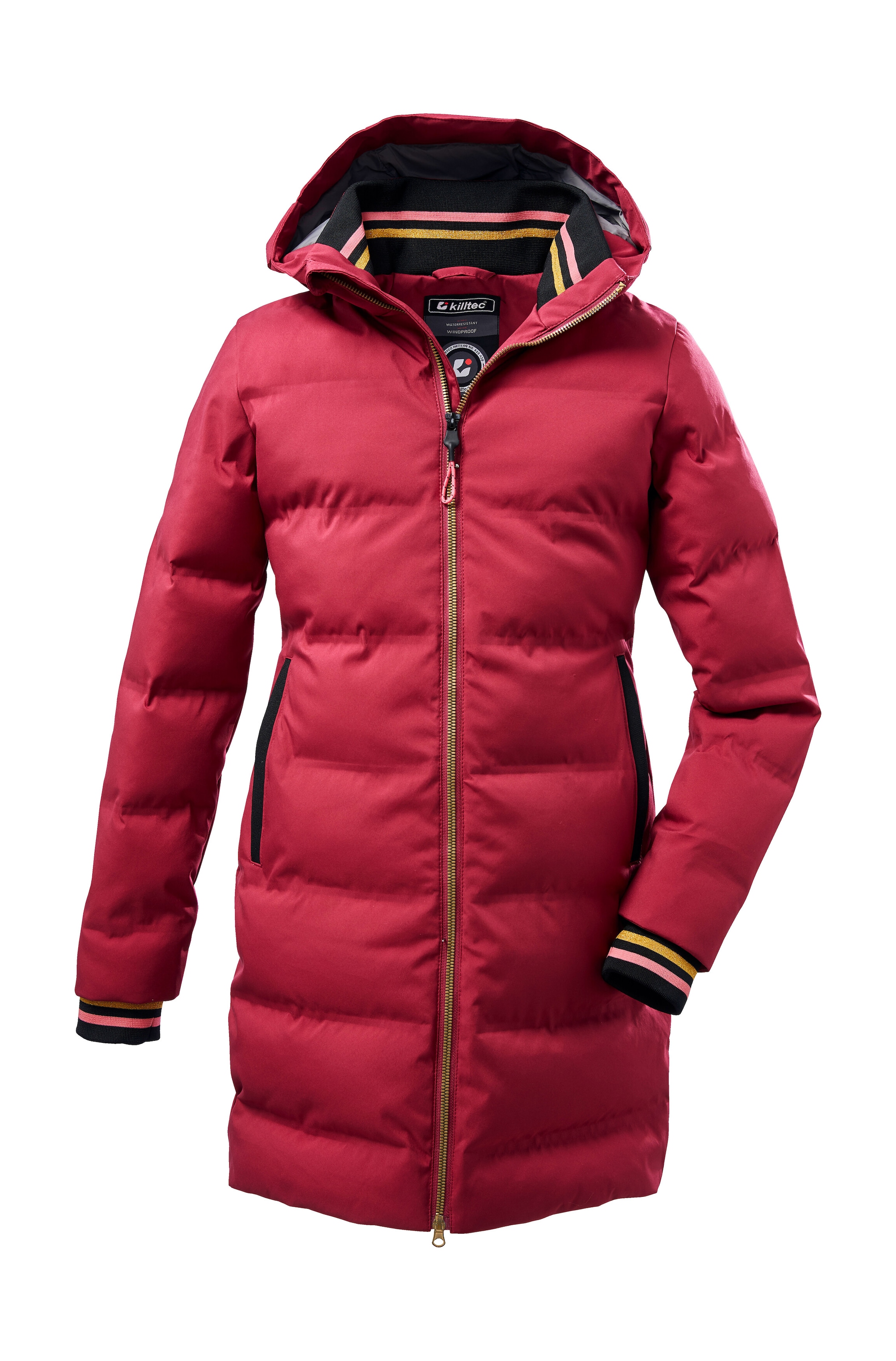 Killtec Steppmantel »KOW 33 GRLS QLTD CT« Lang geschnittene Mädchen-Steppjacke, wasserabweisend, atmungsaktiv