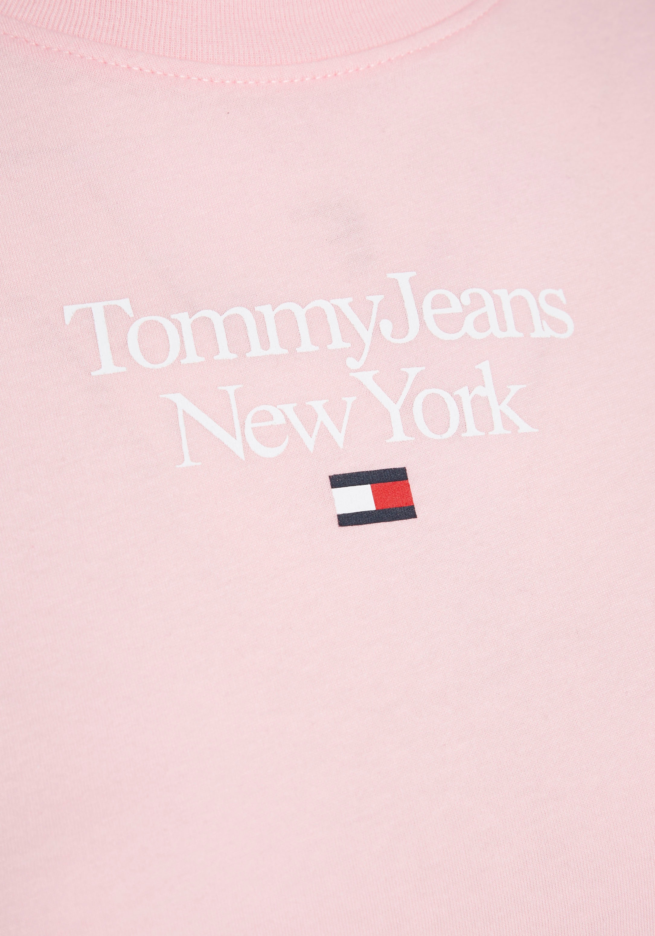 Tommy Jeans Kurzarmshirt »TJW BBY ESSENTIAL LOGO 1 SS«, mit Tommy Jeans Label-Druck auf Brusthöhe