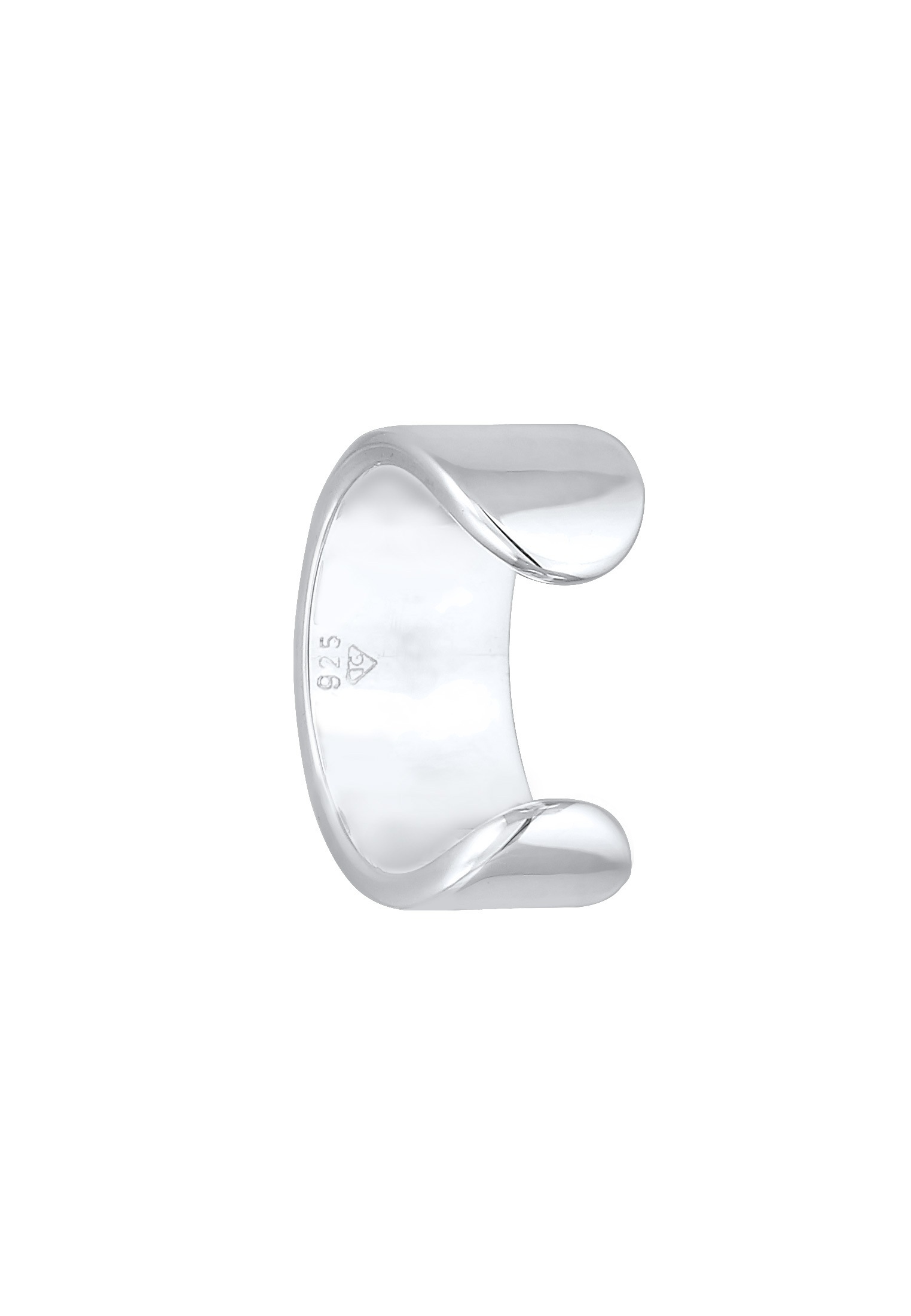 Kuzzoi Paar Ohrklemmen »Ohrringe Herren Single Earcuff Basic Glanz 925 Silber«