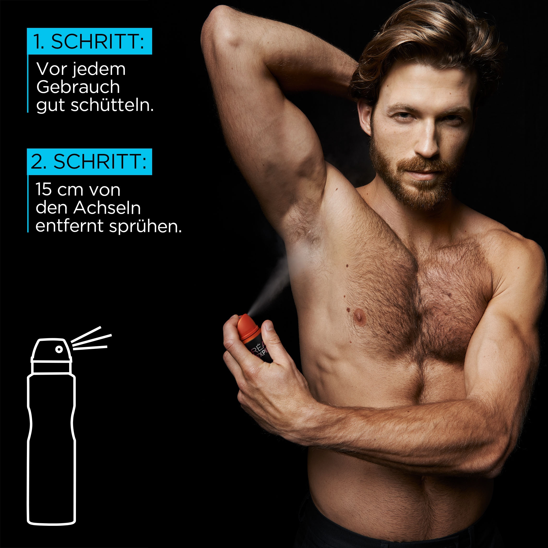 L'ORÉAL PARIS MEN EXPERT Deo-Spray »Deo Spray Carbon Protect 5-in-1«, (Packung, 6 tlg.), mit hoher Zuverlässigkeit