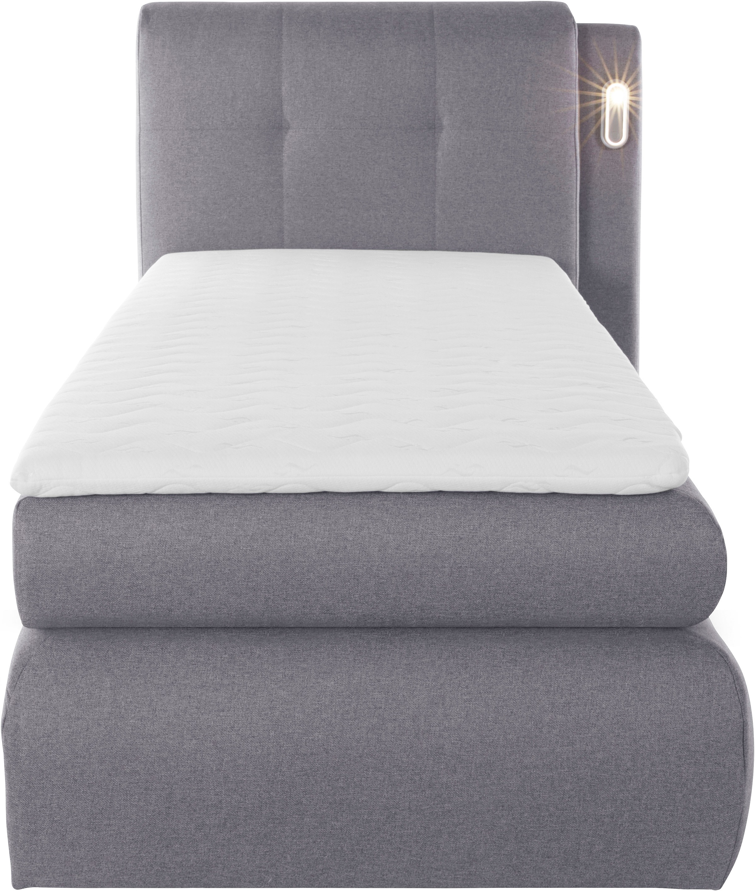 COLLECTION AB Boxspringbett »Borna«, inklusive Bettkasten, LED-Beleuchtung und Topper