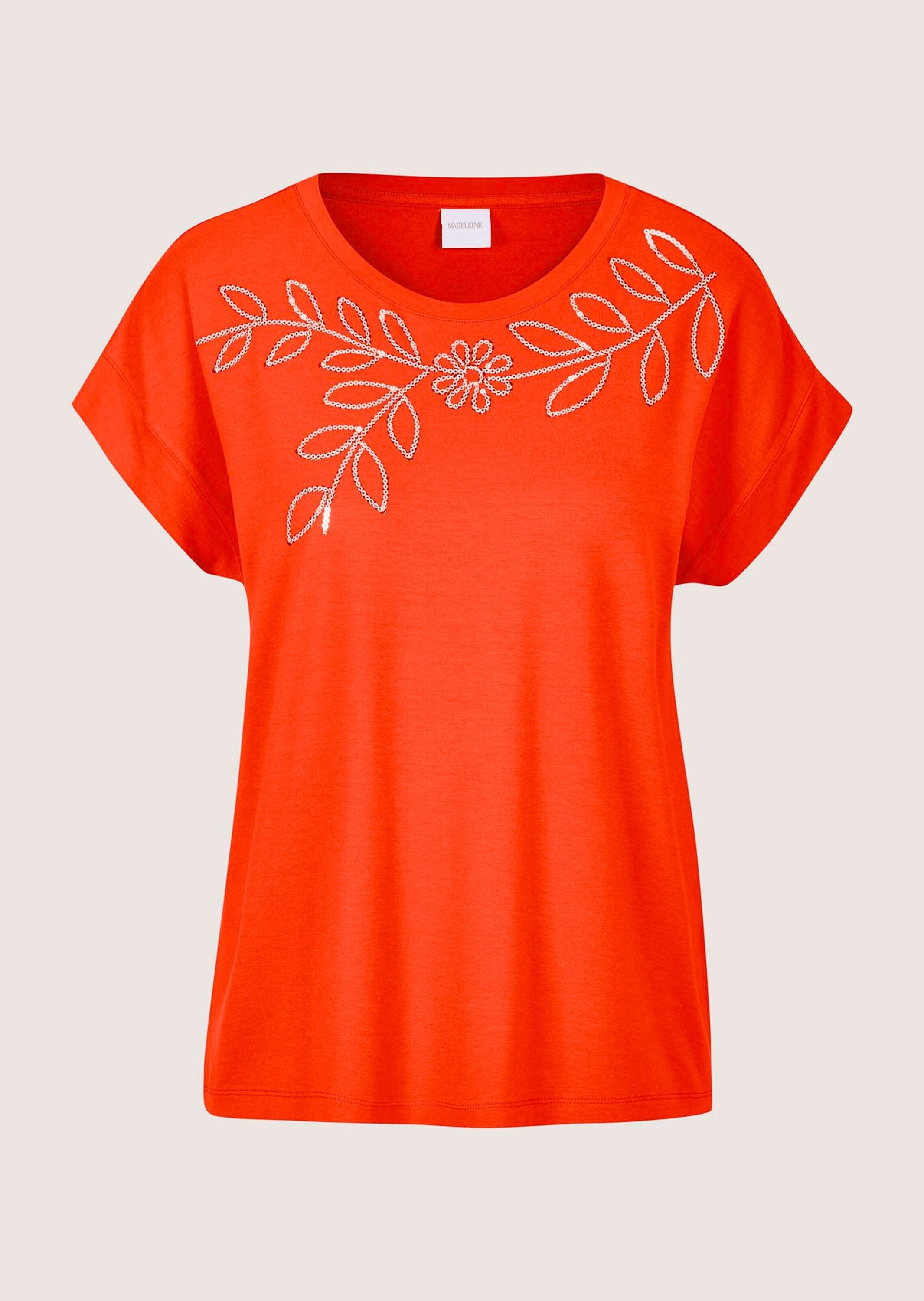 MADELEINE Kurzarmshirt »Blusenshirt Elegantes T-Shirt mit Glanzeffekten« Pailetten