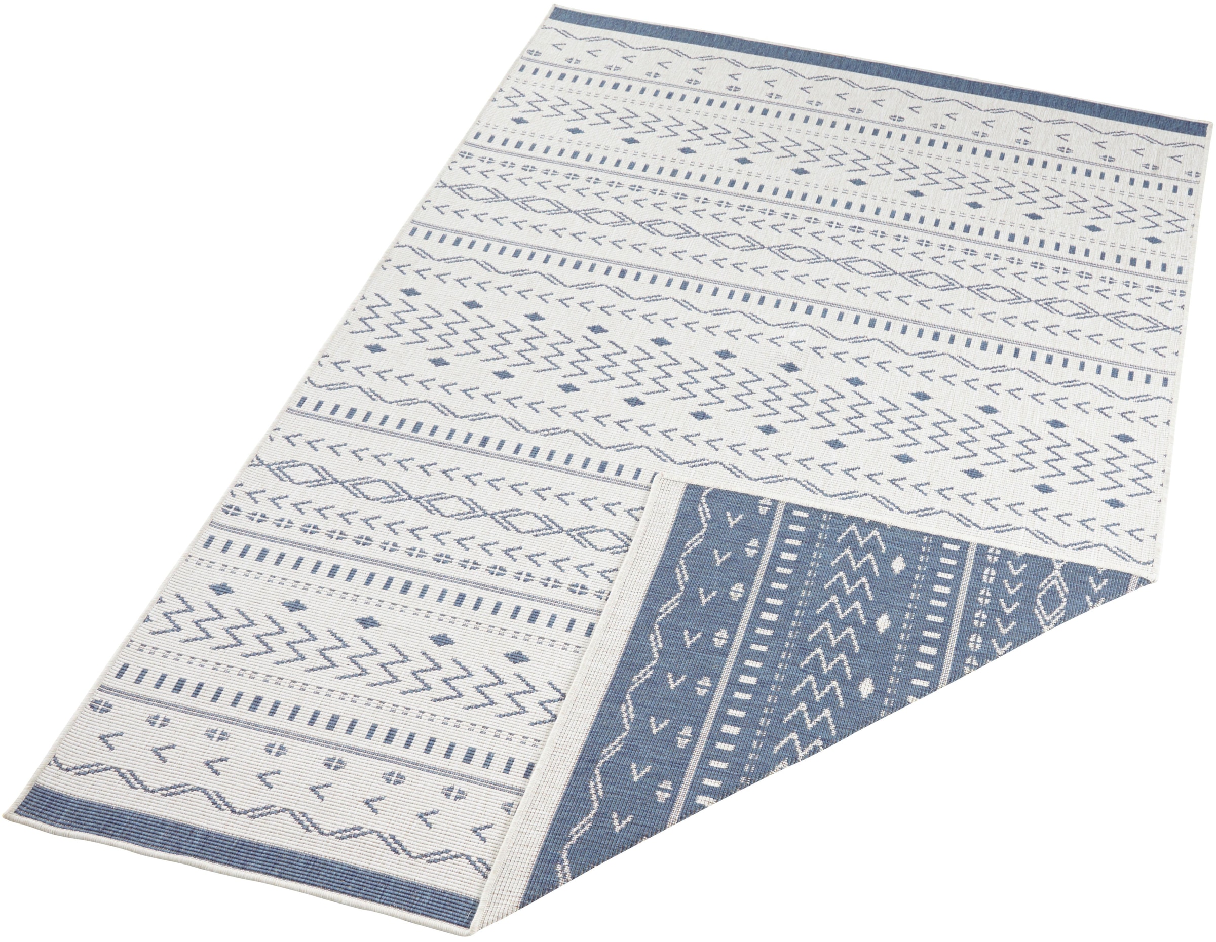NORTHRUGS Teppich »Kuba Wendeteppich«, rechteckig, 5 mm Höhe, In-& Outdoor, Wetterfest, Balkon, Läufer, Wohnzimmer, Wasserfest