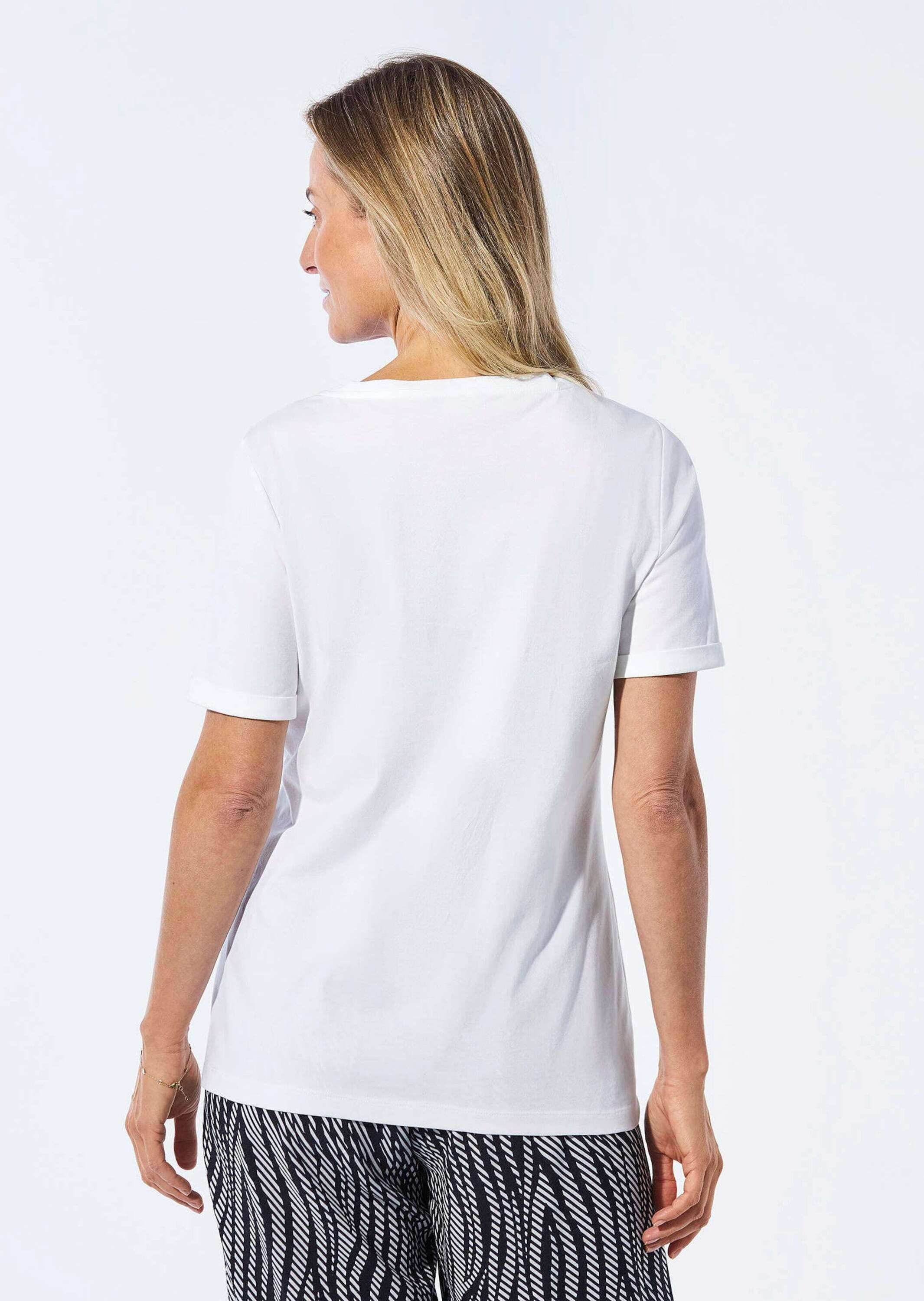 GOLDNER Kurzarmshirt »Jerseyshirt mit überschnittenen Schultern«