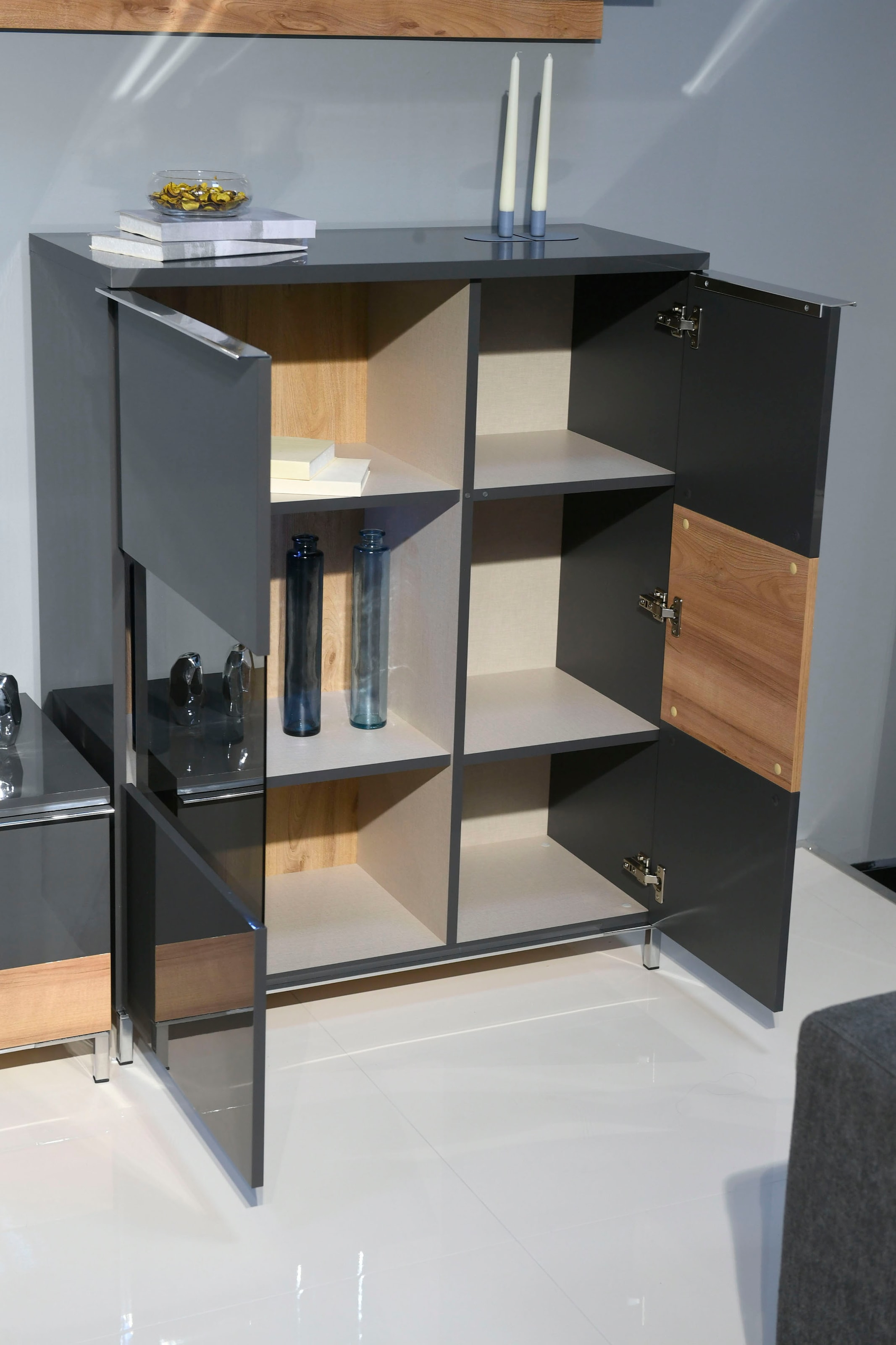 Places of Style Soft-Close-Funktion Vitrine bei mit OTTO »Onyx«