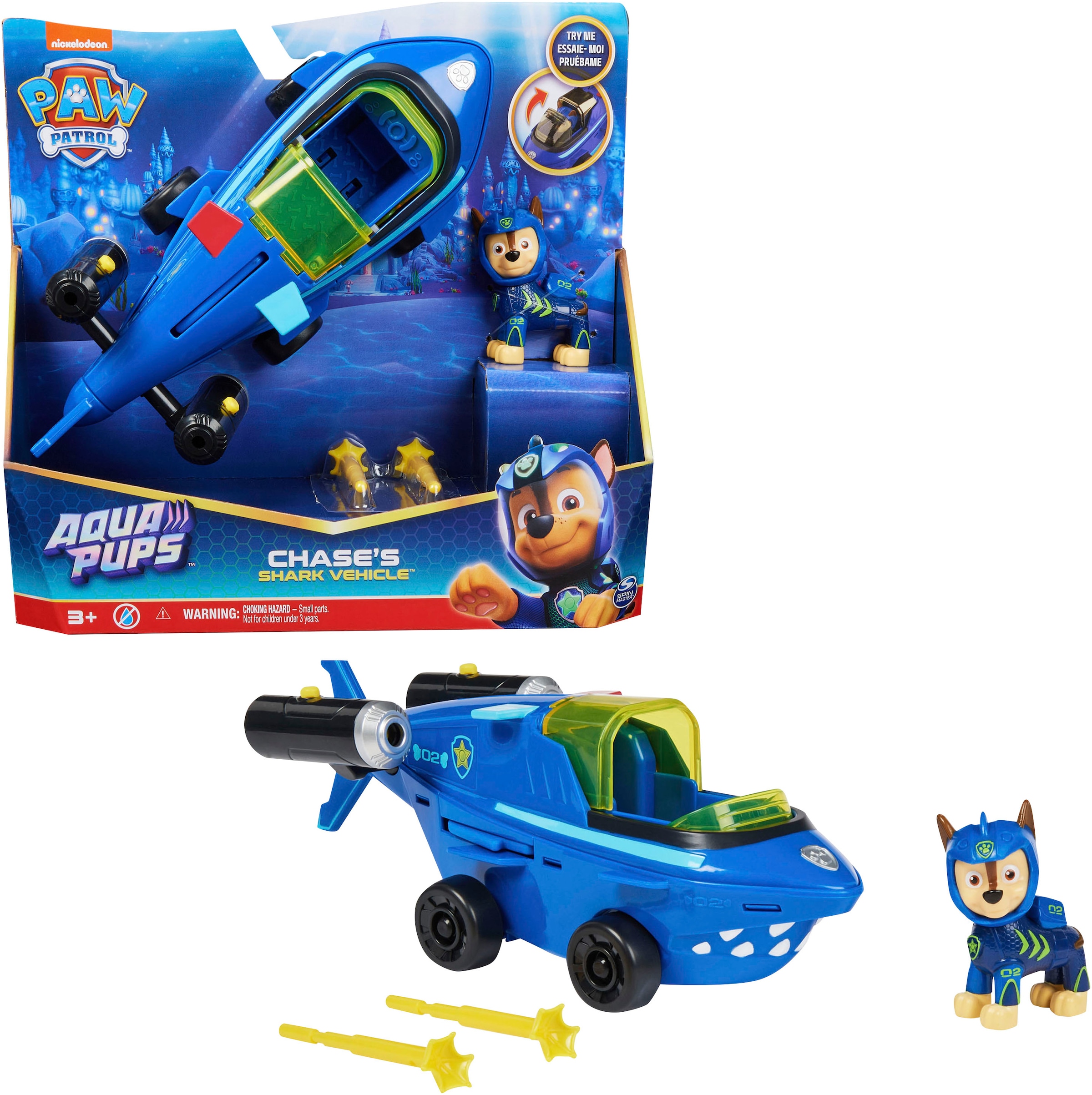 Spielzeug-Auto »Paw Patrol - Aqua Pups - Basic Themed Vehicles Solid Chase«, mit...