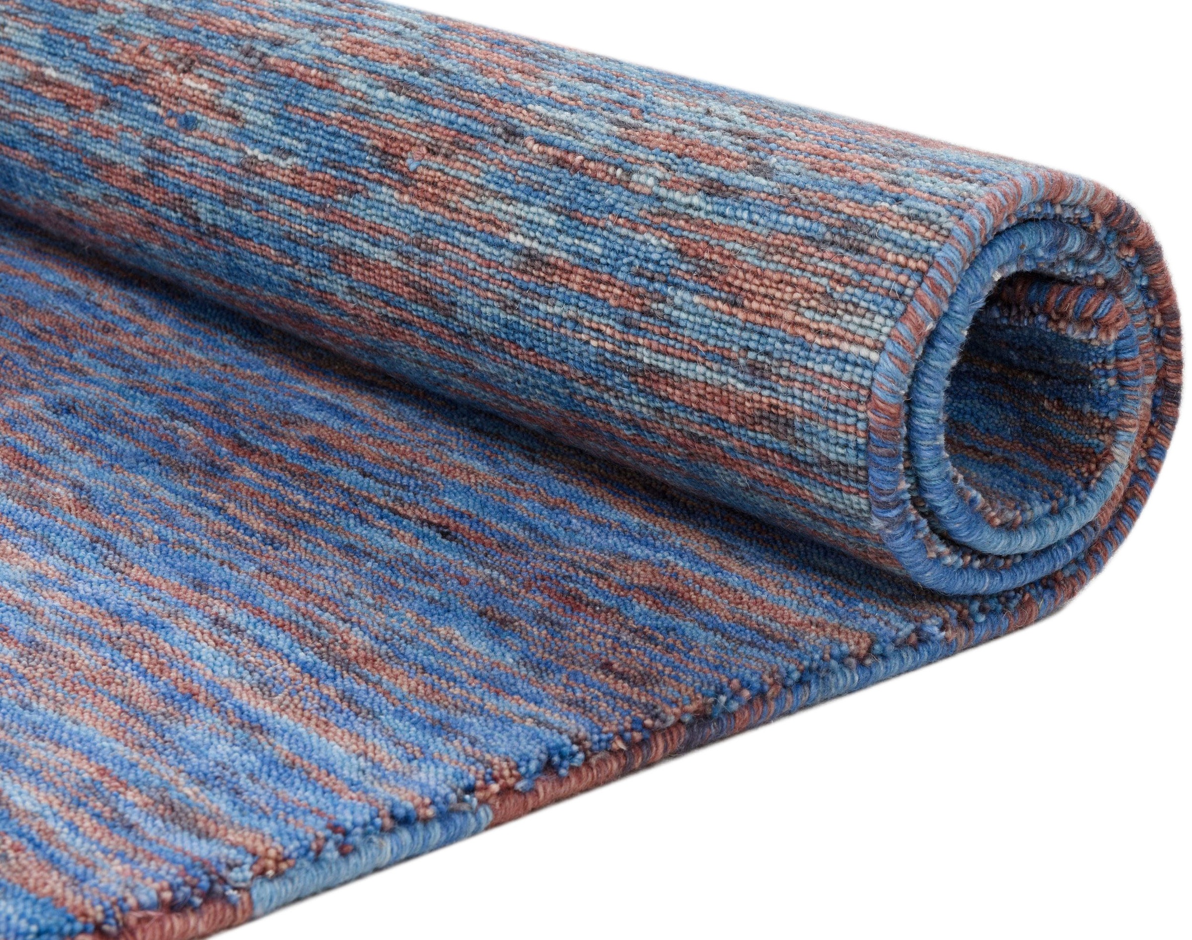 THEKO Wollteppich »Nebraska Uni« rechteckig 12 mm Höhe reine Wolle, handgewebt, ideal im Wohnzimmer & Schlafzimmer