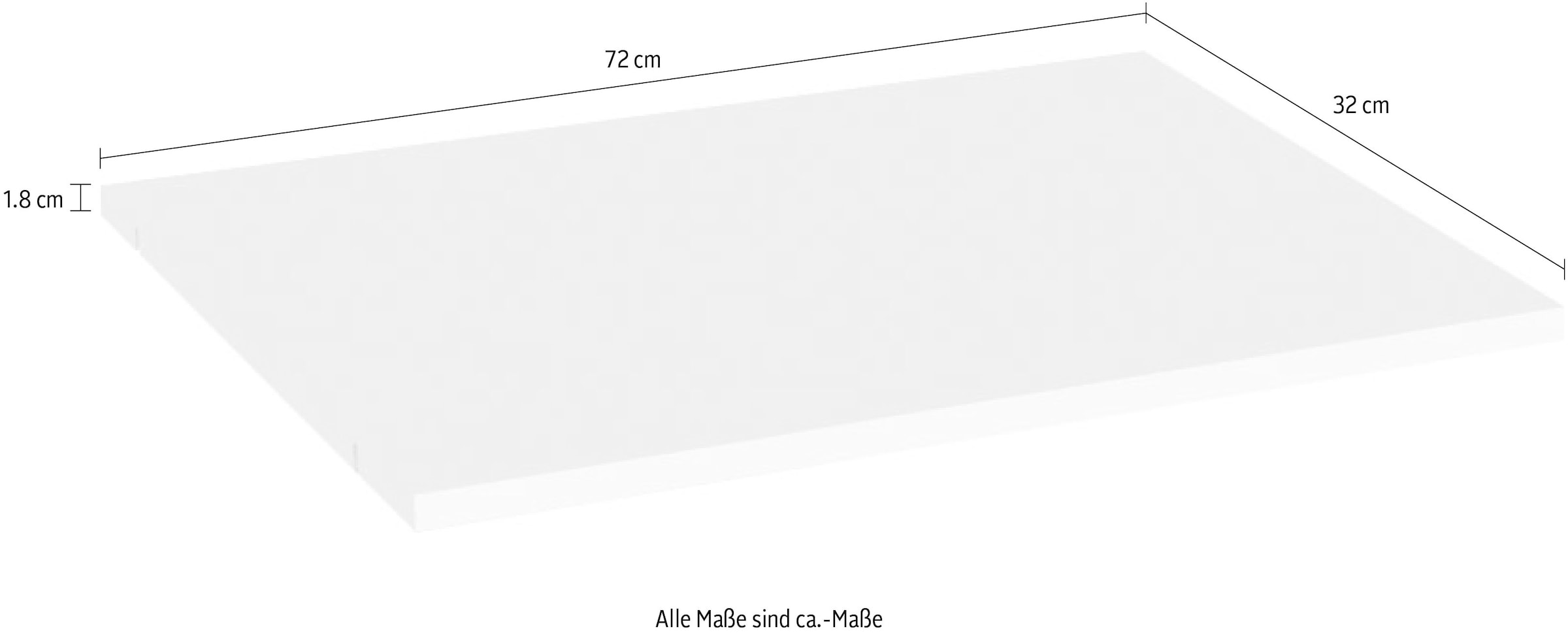 Places of Style Einlegeboden »Piano, Gala, aus FSC-zertifiziertem Holzwerkstoff«, (Set), jeweils 2 Stück, in den Breiten 43, 72 oder 88cm