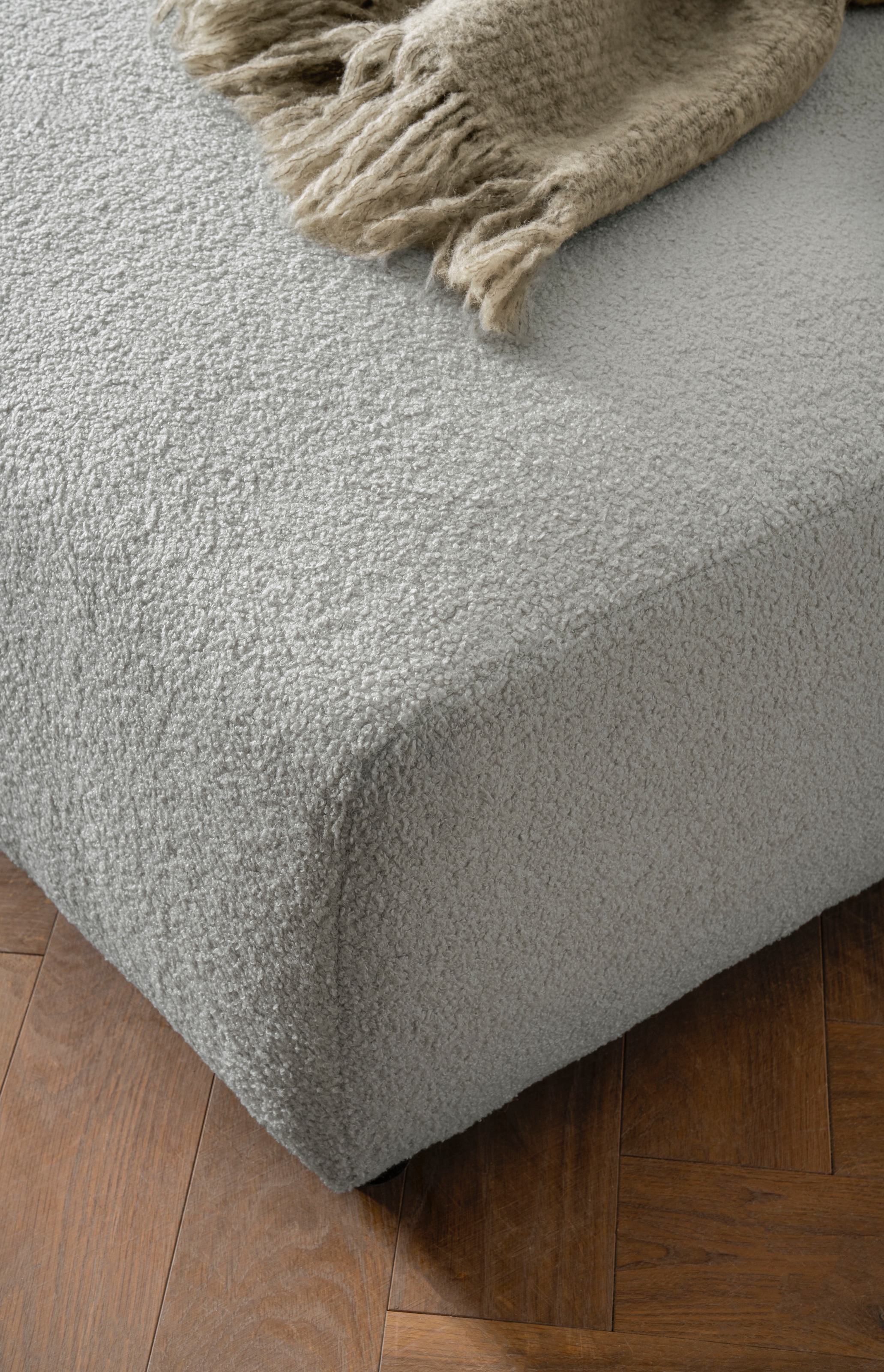 andas Hocker »BAKELS, Polsterhocker in Cord oder Boucle-Stoff« zur Serie BAKELS, Hocker stellbar zum Schlafsofa (Krokodilverbinder)