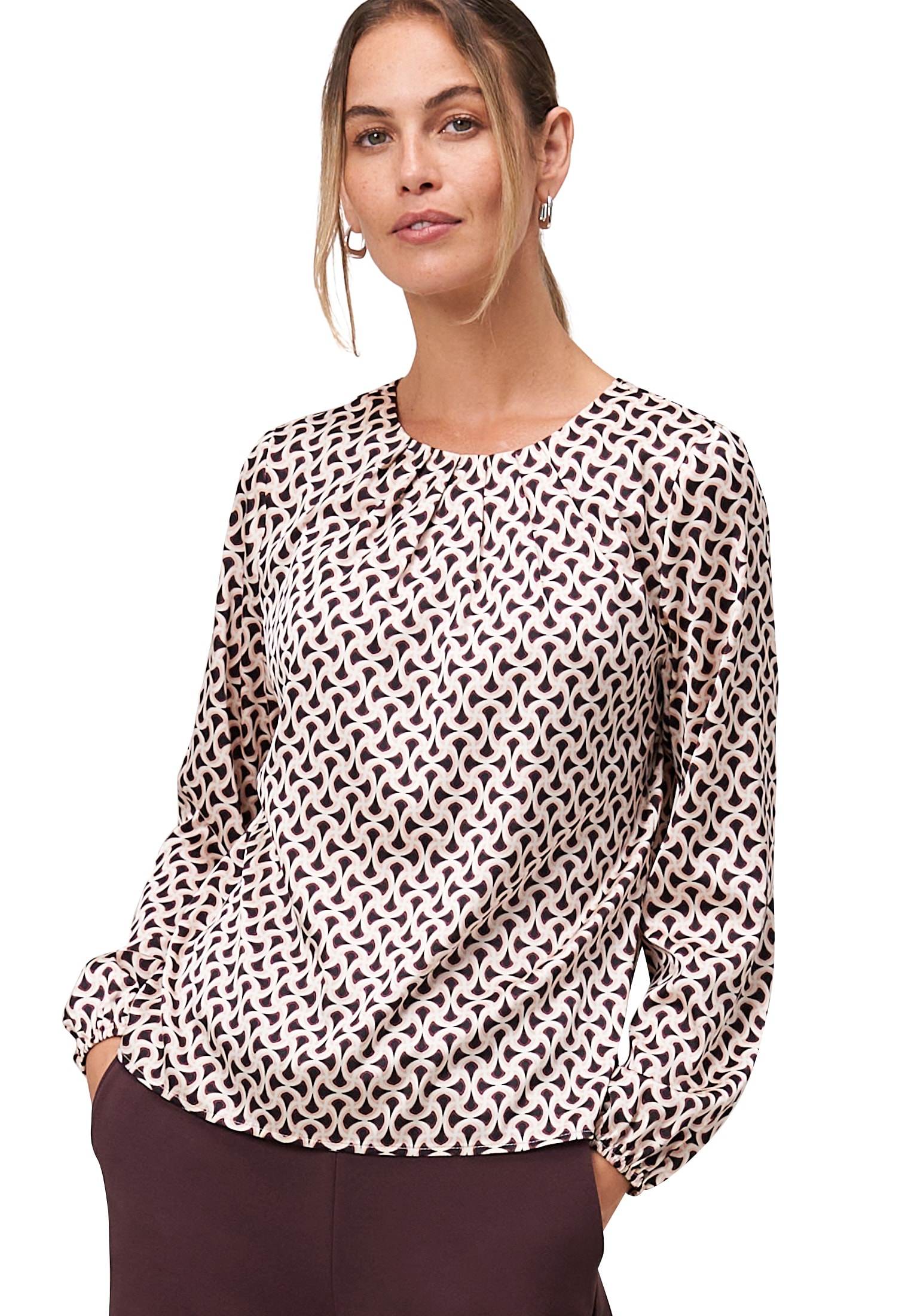 Zero Satinbluse »Satinbluse mit Druck«