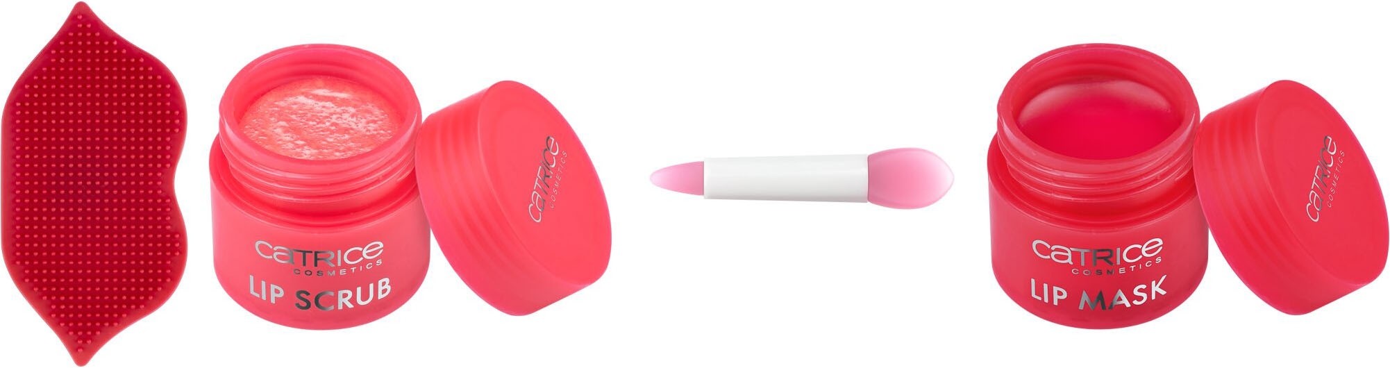 Catrice Lippenmaske »ETERNAL RED Lip Care Set«, (Set, 4 tlg.), Mit Lippenpeeling und pflegender Lippenmaske, feuchtigkeitsspendend.