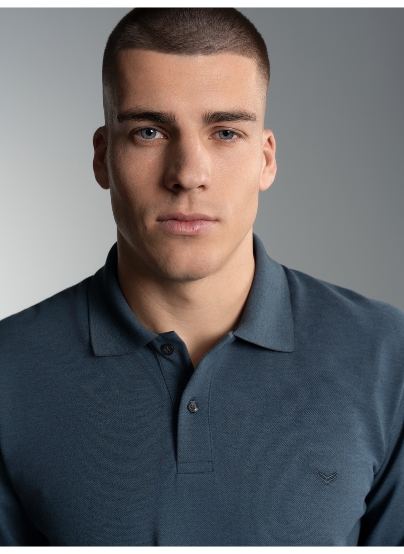 Trigema Poloshirt »TRIGEMA Langarm Poloshirt mit Armbündchen«, (1 tlg.)