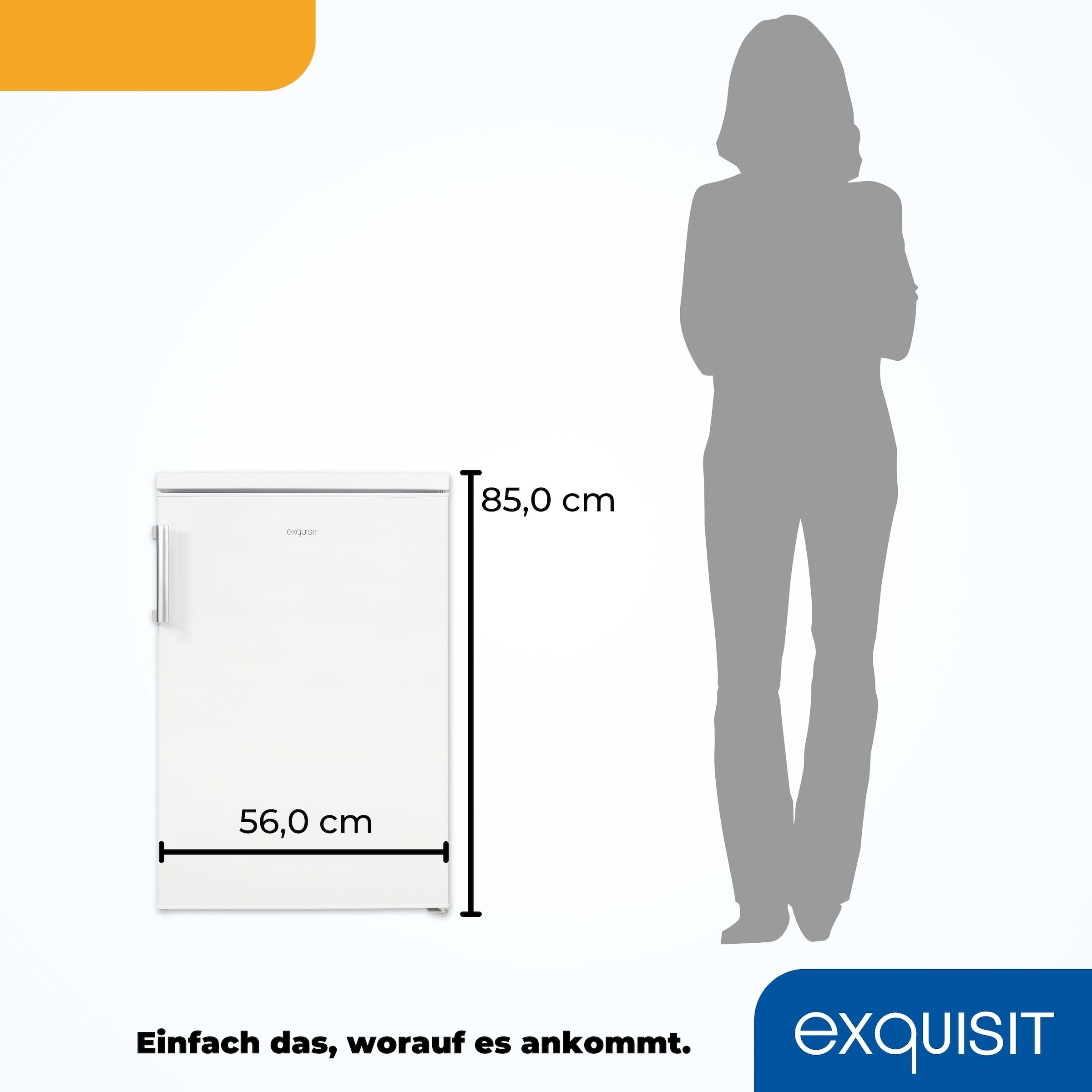 exquisit Vollraumkühlschrank »KS16-V-H-010E weiss«, 133 L Volumen