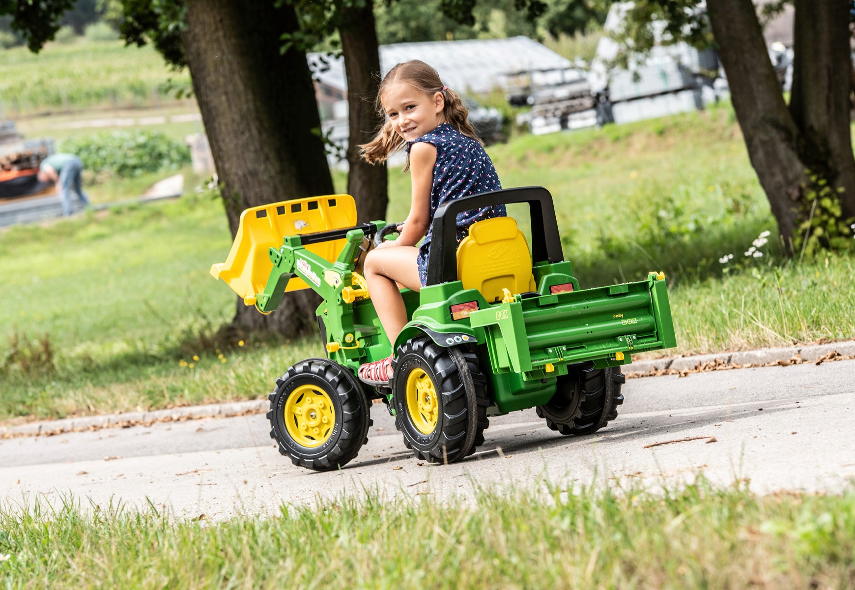 rolly toys® Kinderfahrzeug-Anhänger, Anhängerbox für Tretfahrzeug