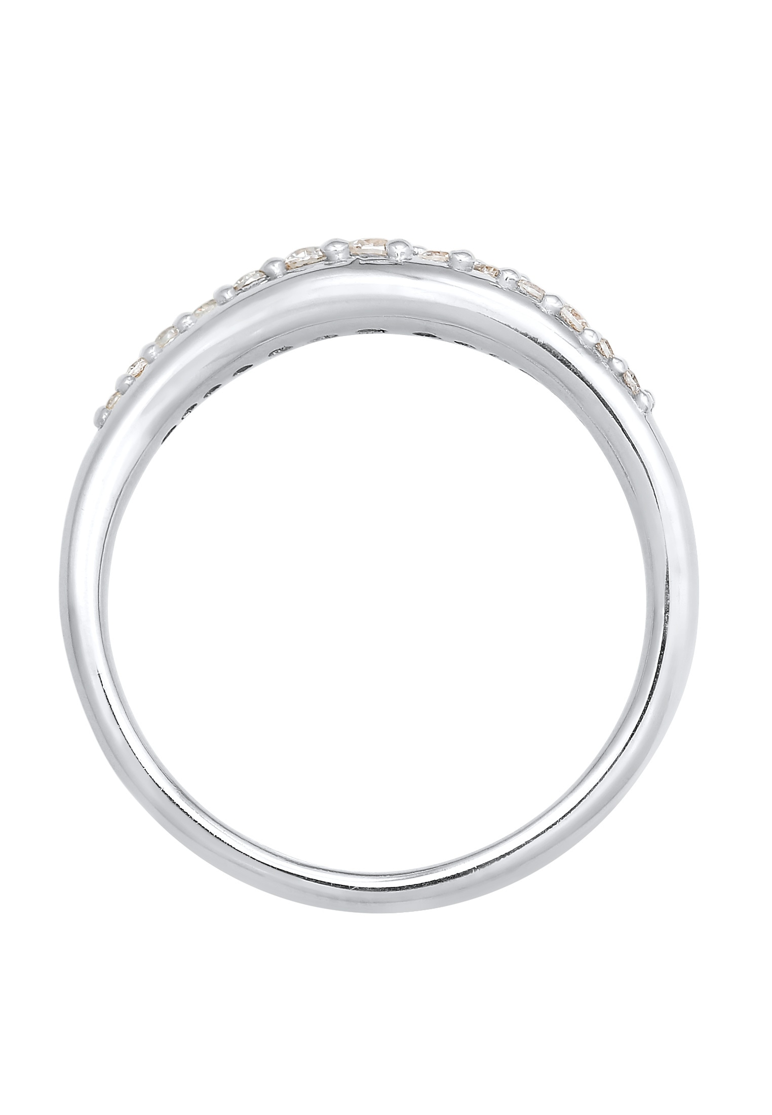 Elli Verlobungsring »Ring Zirkonia Schwungvolles Design 925 Sterling Silber«
