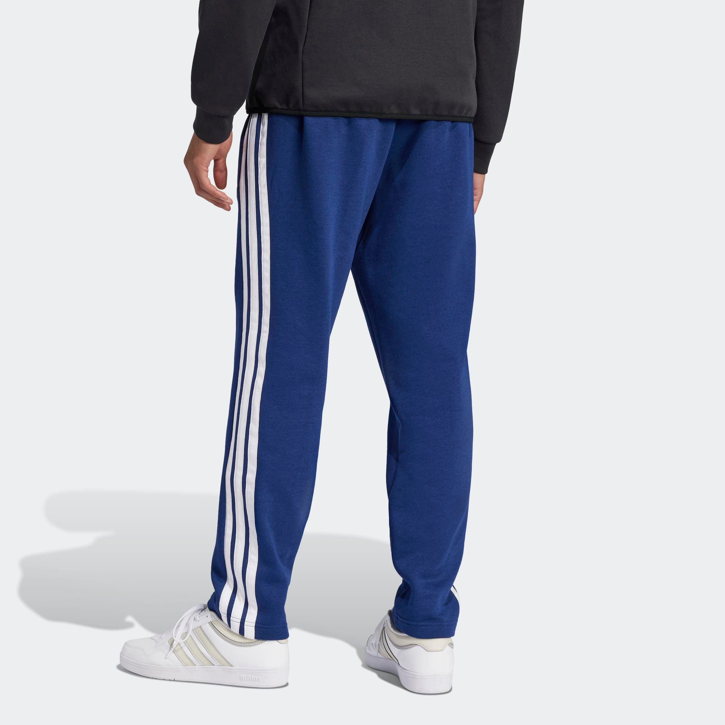 adidas Sportswear Sporthose »ESSENTIALS 3-STREIFEN OPEN HEM«  aus Baumwolle, Polyester und Viskose, offener Saum
