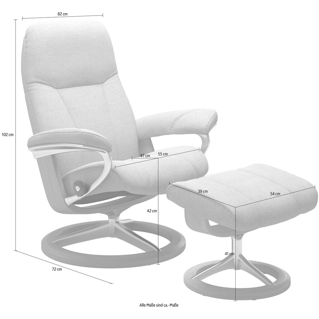 Stressless® Relaxsessel »Consul«, (Set, Relaxsessel mit Hocker)